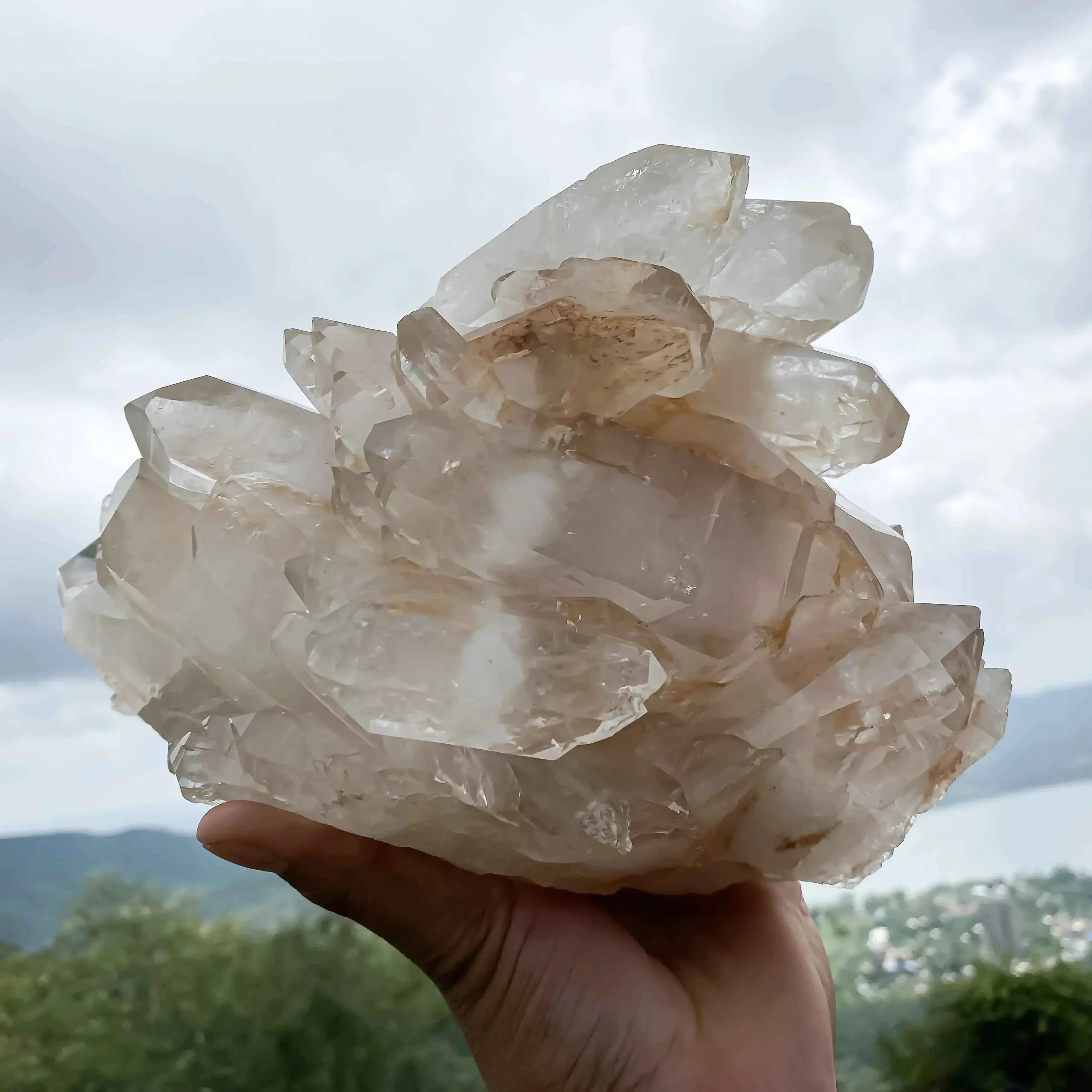 Himalayan Pink Quartz Cluster 4890g - Natural Healing Crystal for Wellness and Energy Himalayan Quartz