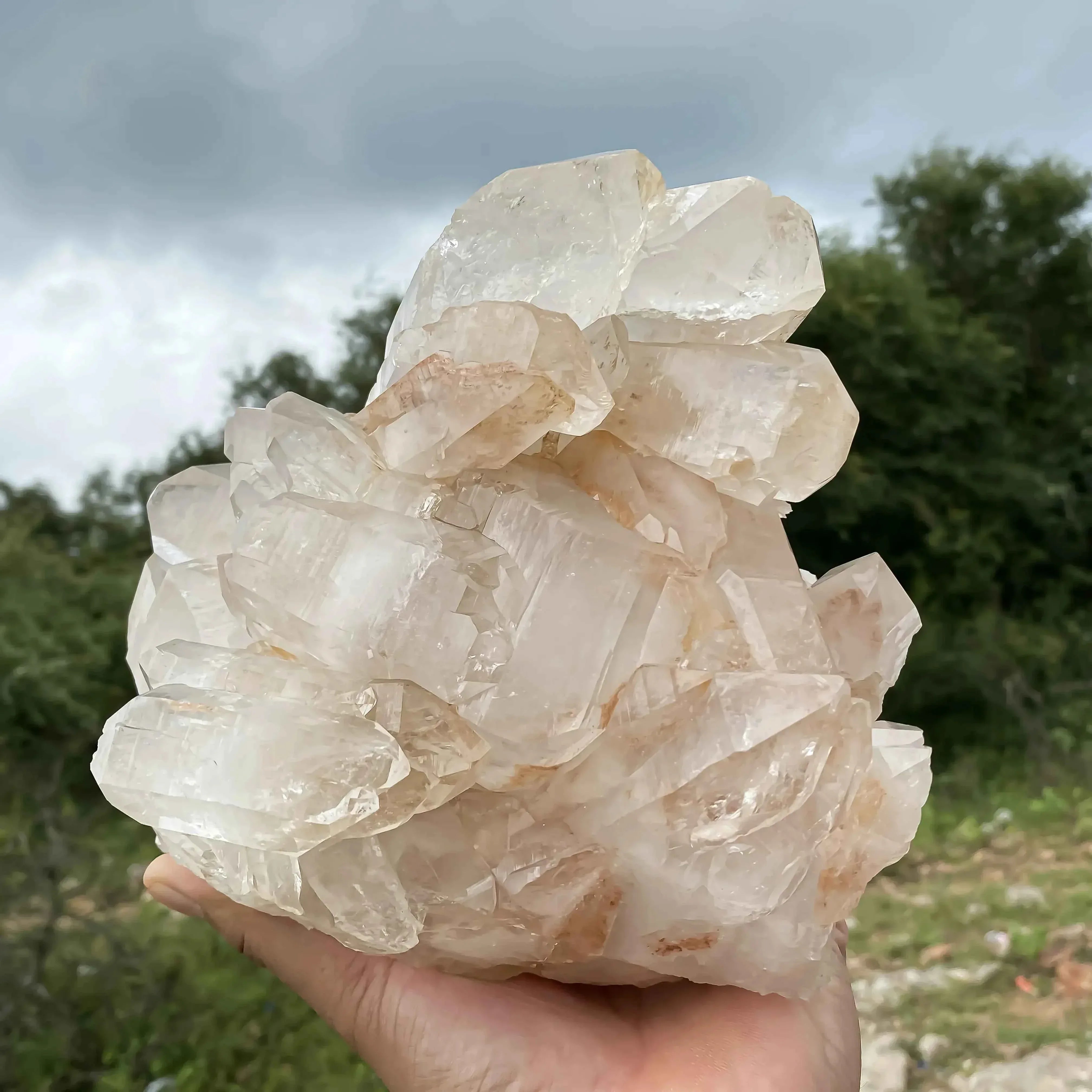 Himalayan Pink Quartz Cluster 4890g - Natural Healing Crystal for Wellness and Energy Himalayan Quartz