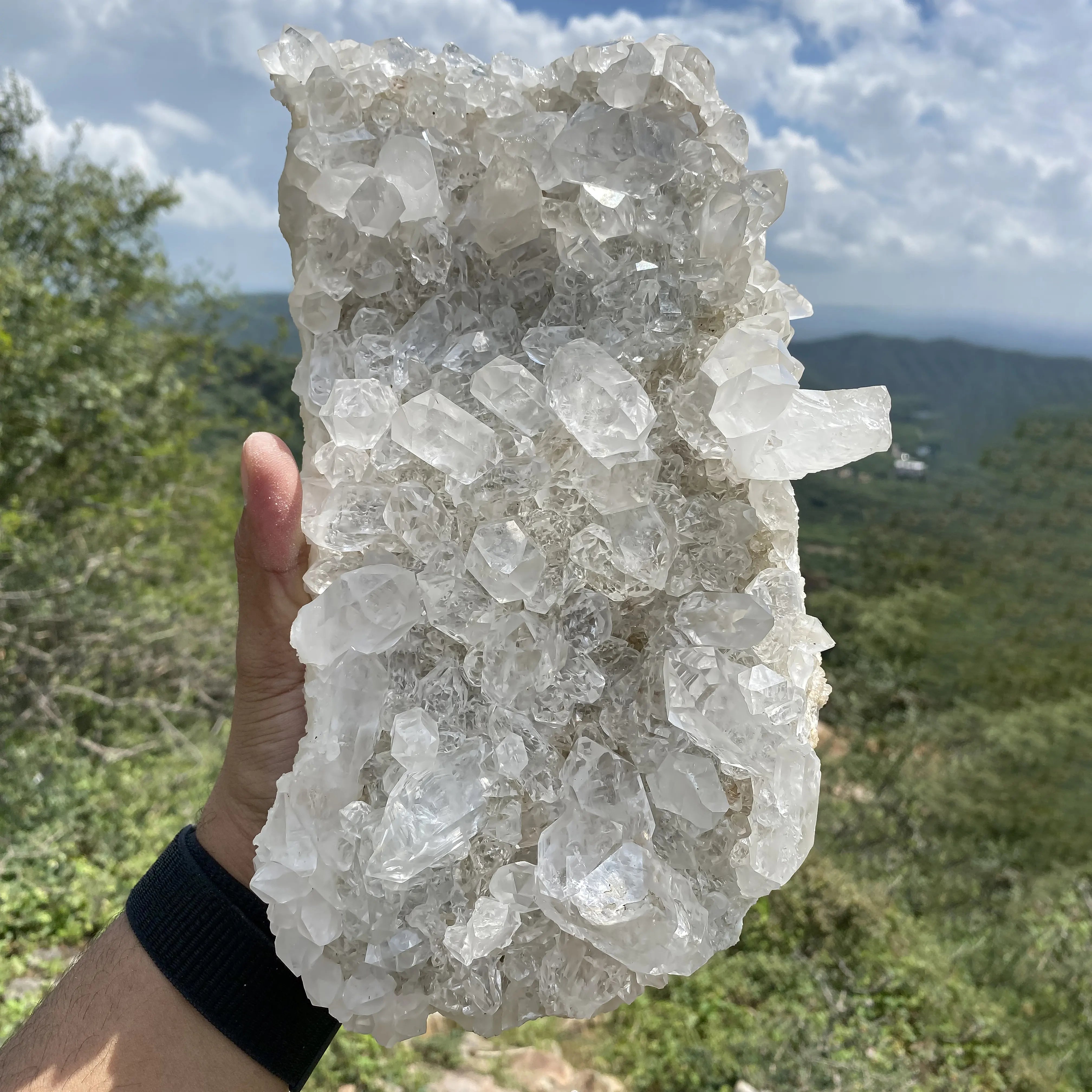 Natural Himalayan White Quartz Cluster 3835 g Raw Crystal Points