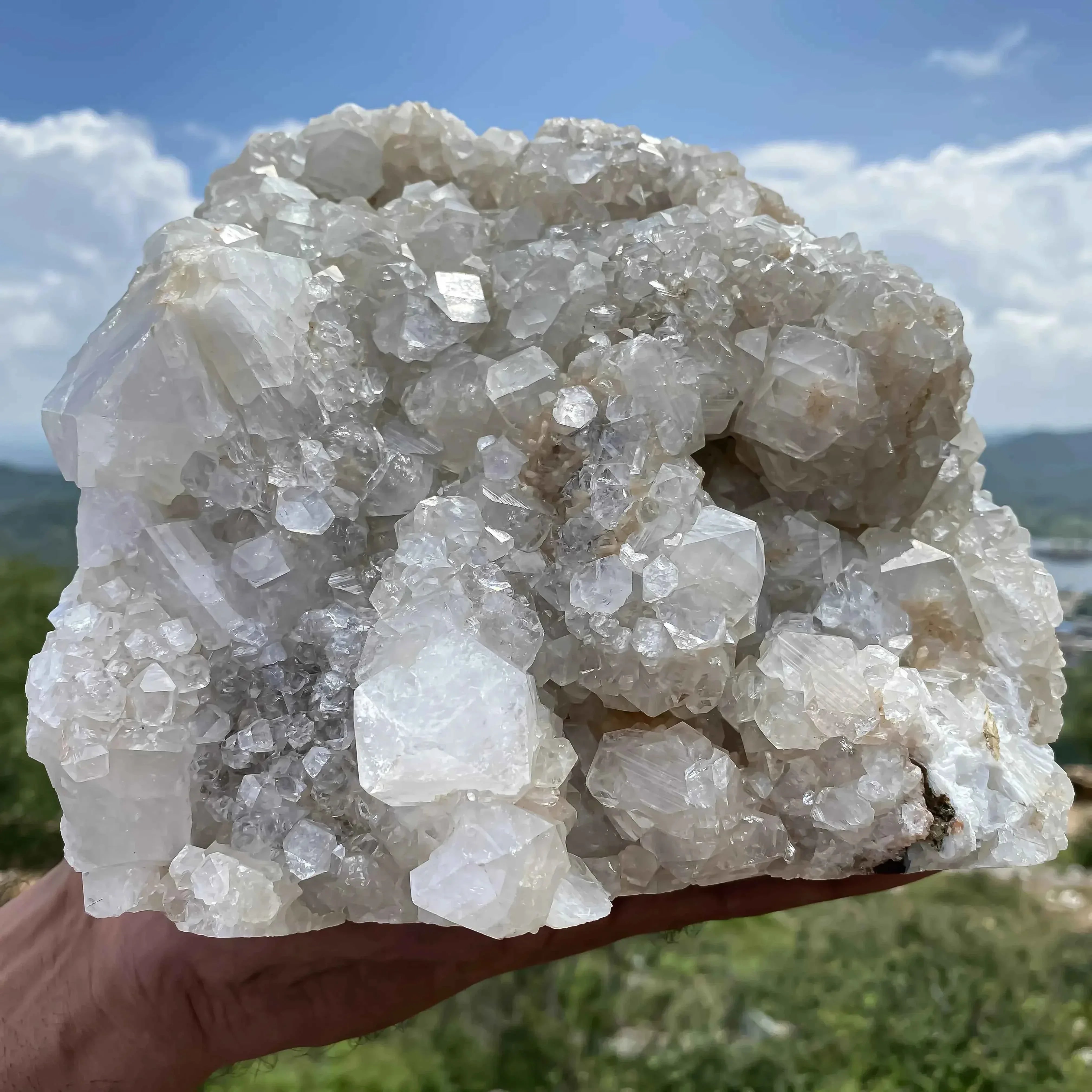 Natural White Apophyllite Crystal 3770gm for Healing and Meditation Zeolite