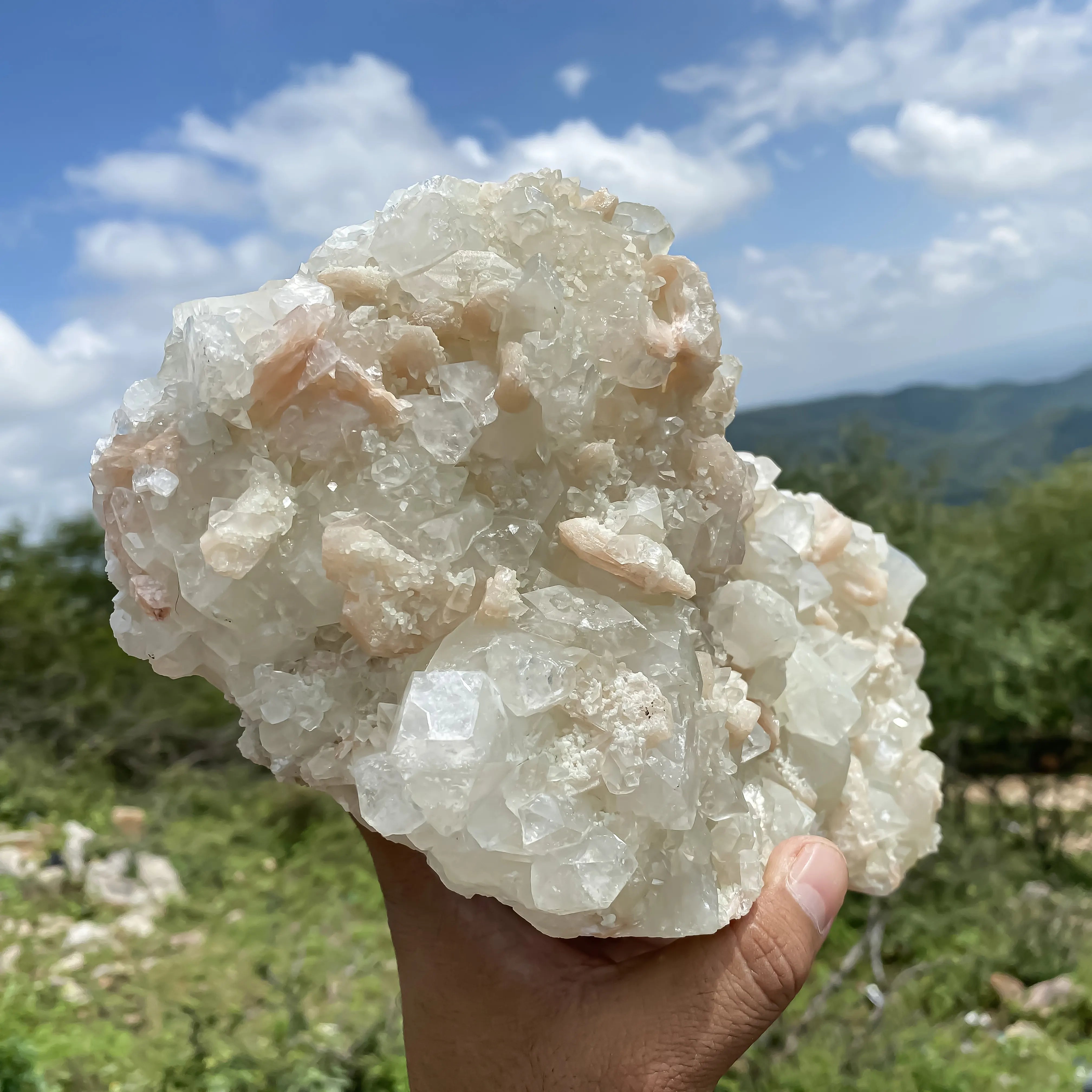 Stilbite with Apophyllite 2875gm Natural Healing Crystal