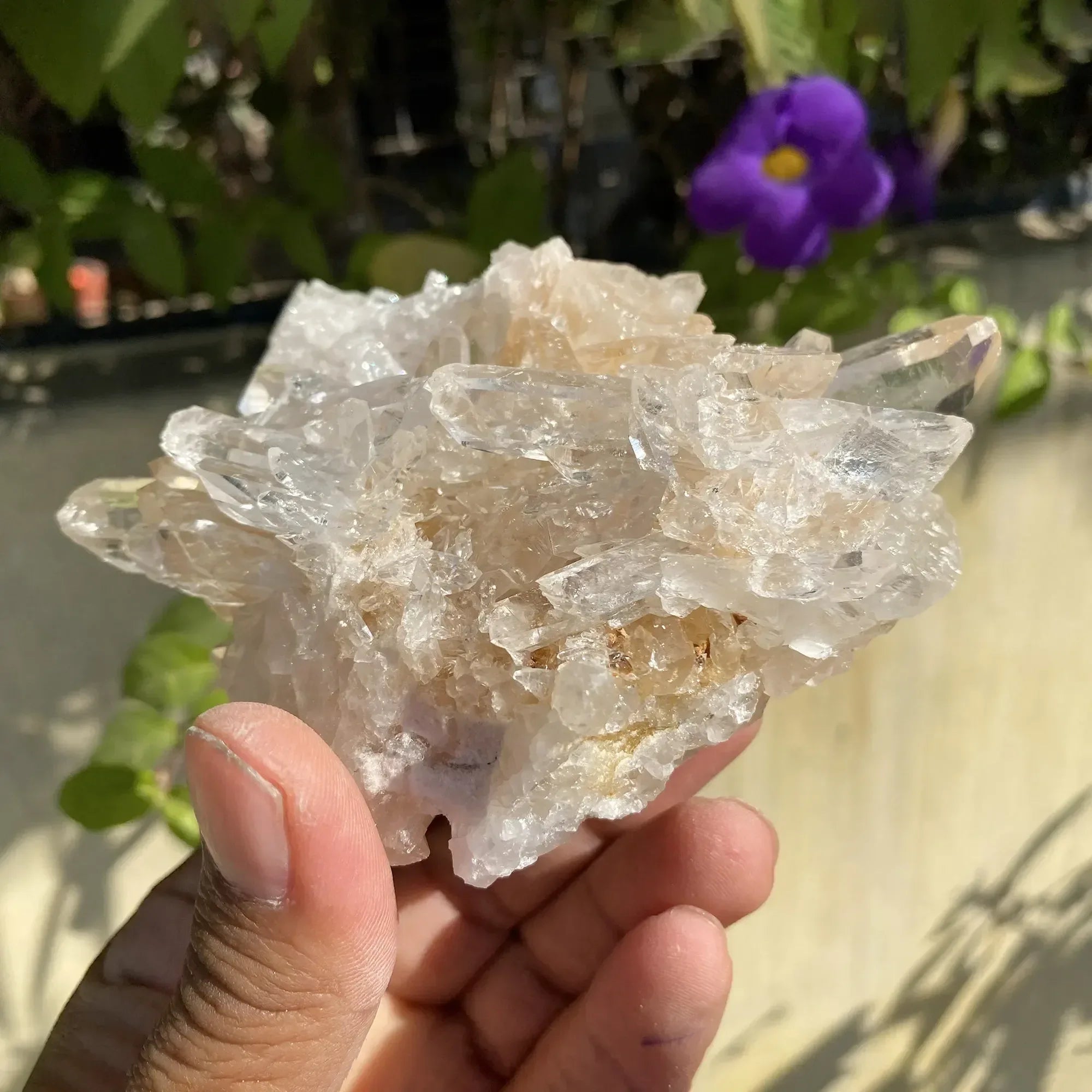 Natural Himalayan White + Pink Quartz Cluster 460g Himalayan Quartz