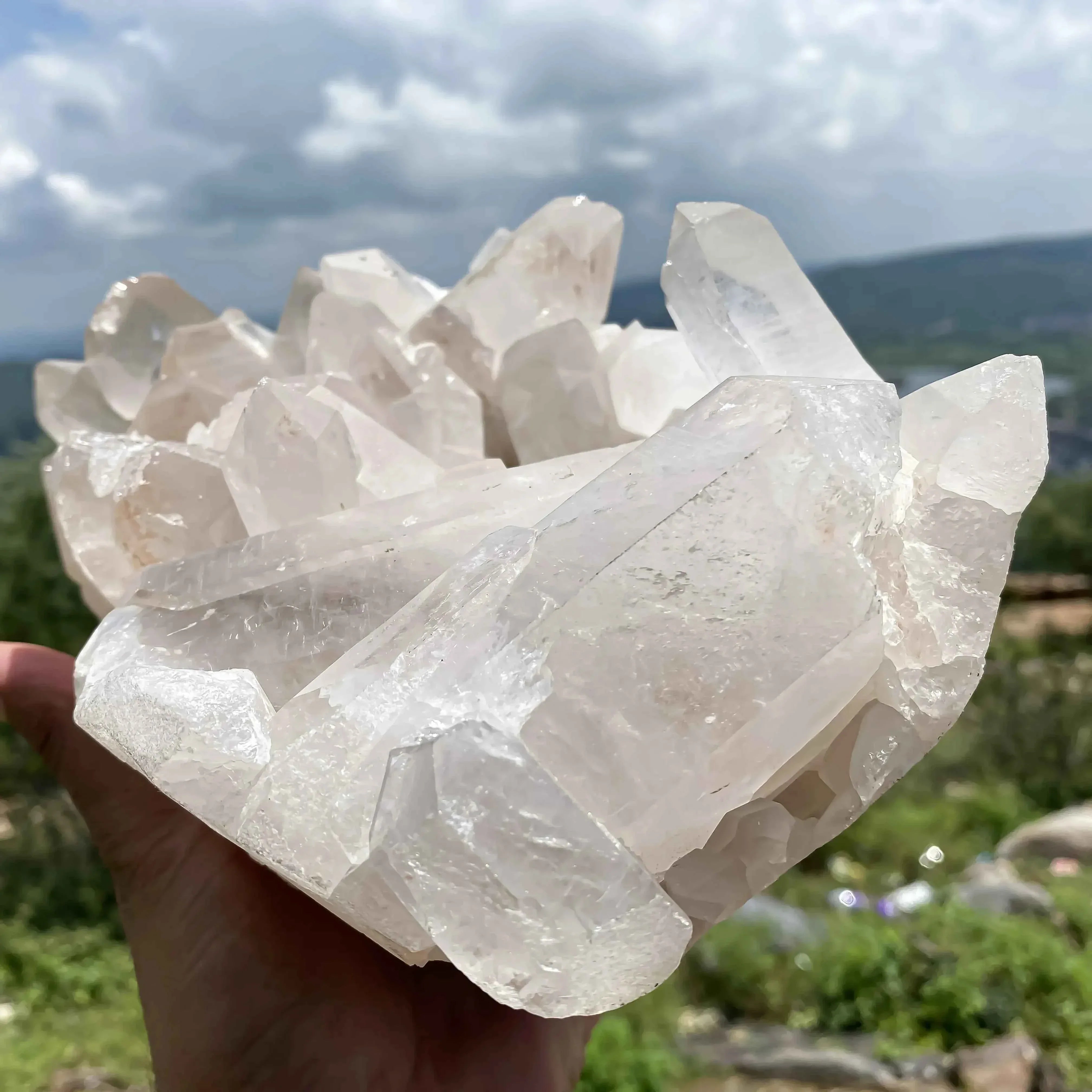 Natural Himalayan Pink Quartz Cluster 3810g Raw Crystal Points for Healing and Meditation Himalayan Quartz