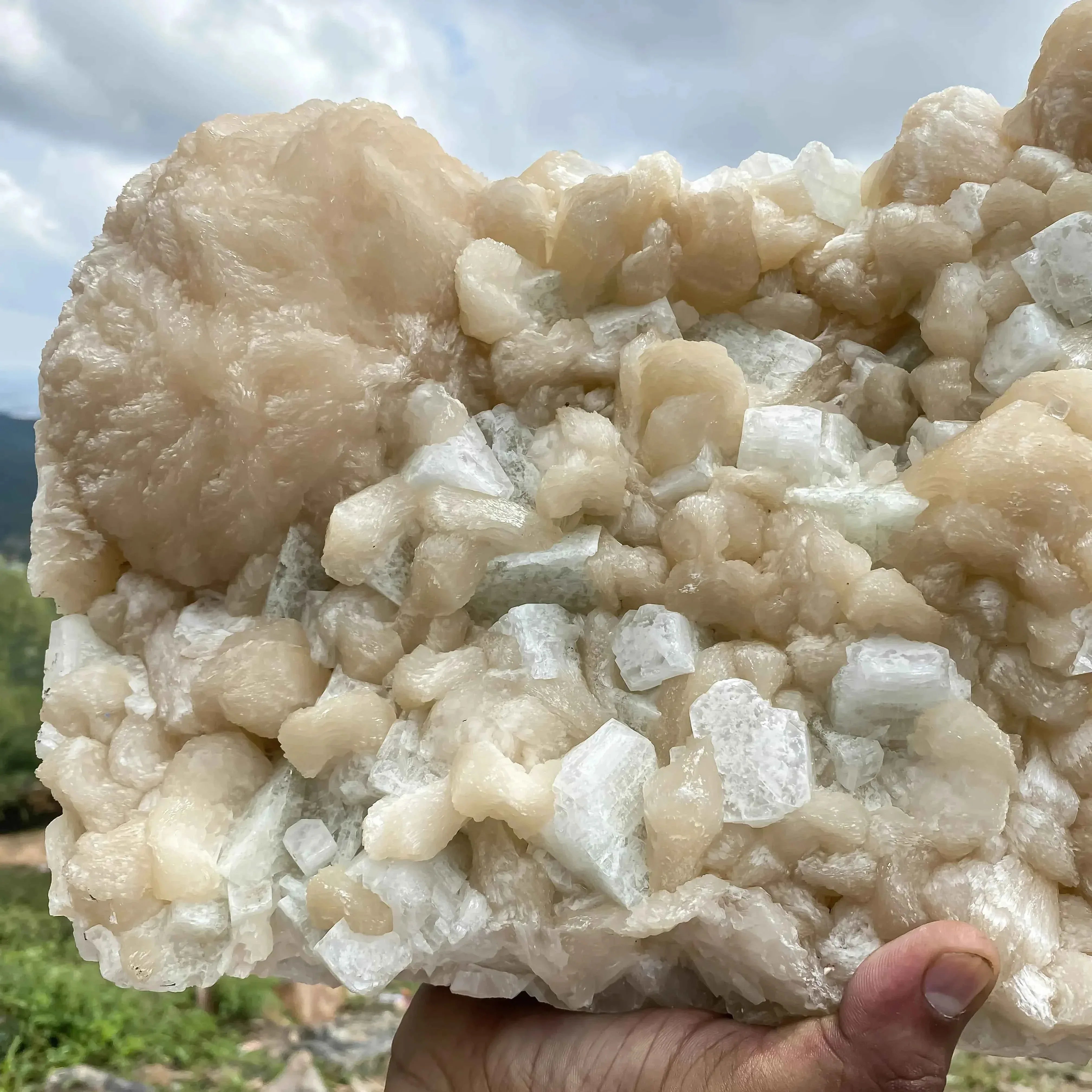 Stilbite Apophyllite Healing Crystal 11,480g Large Natural Gem for Energy and Clarity Zeolite