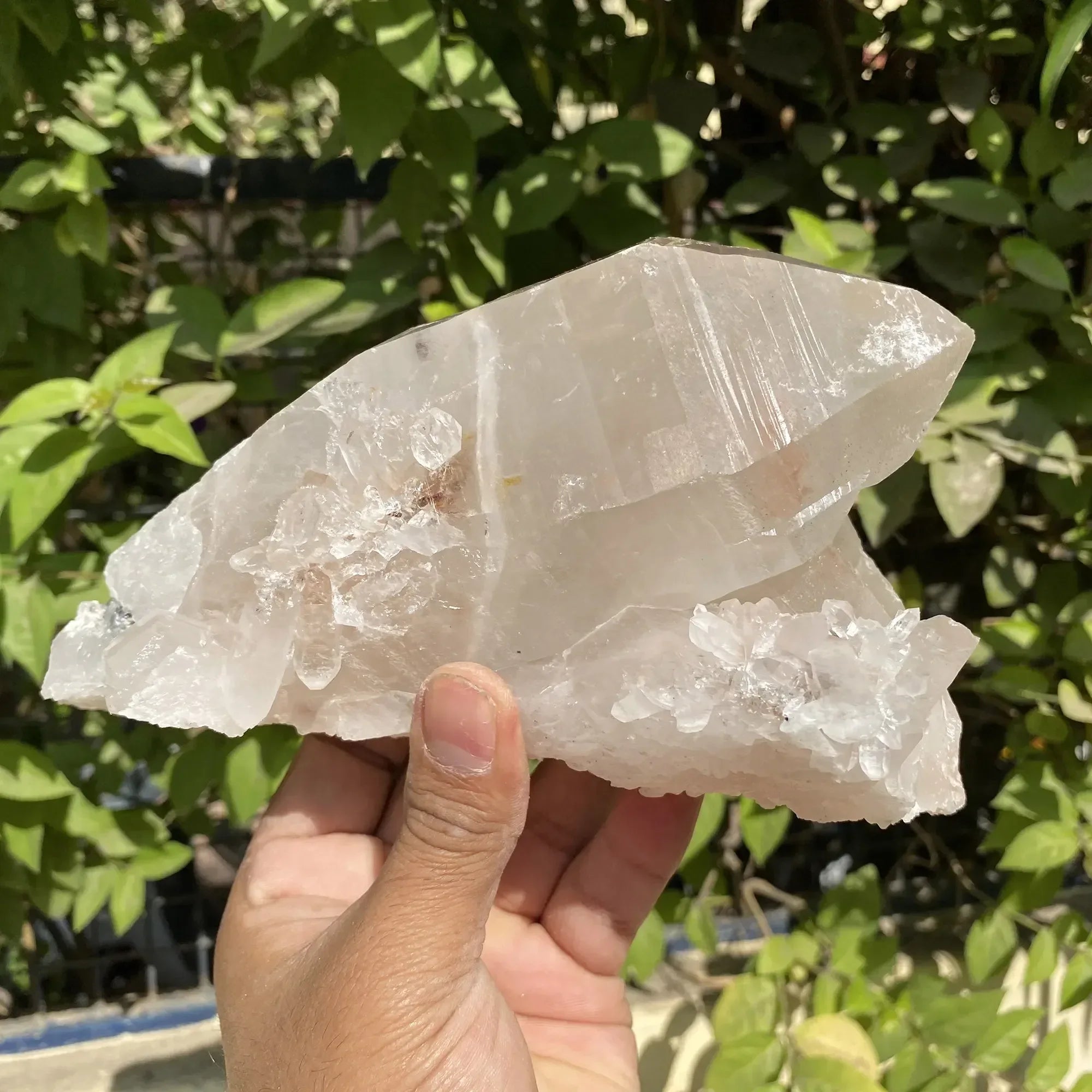 Natural Himalayan Pink Quartz Cluster 1640g Himalayan Quartz
