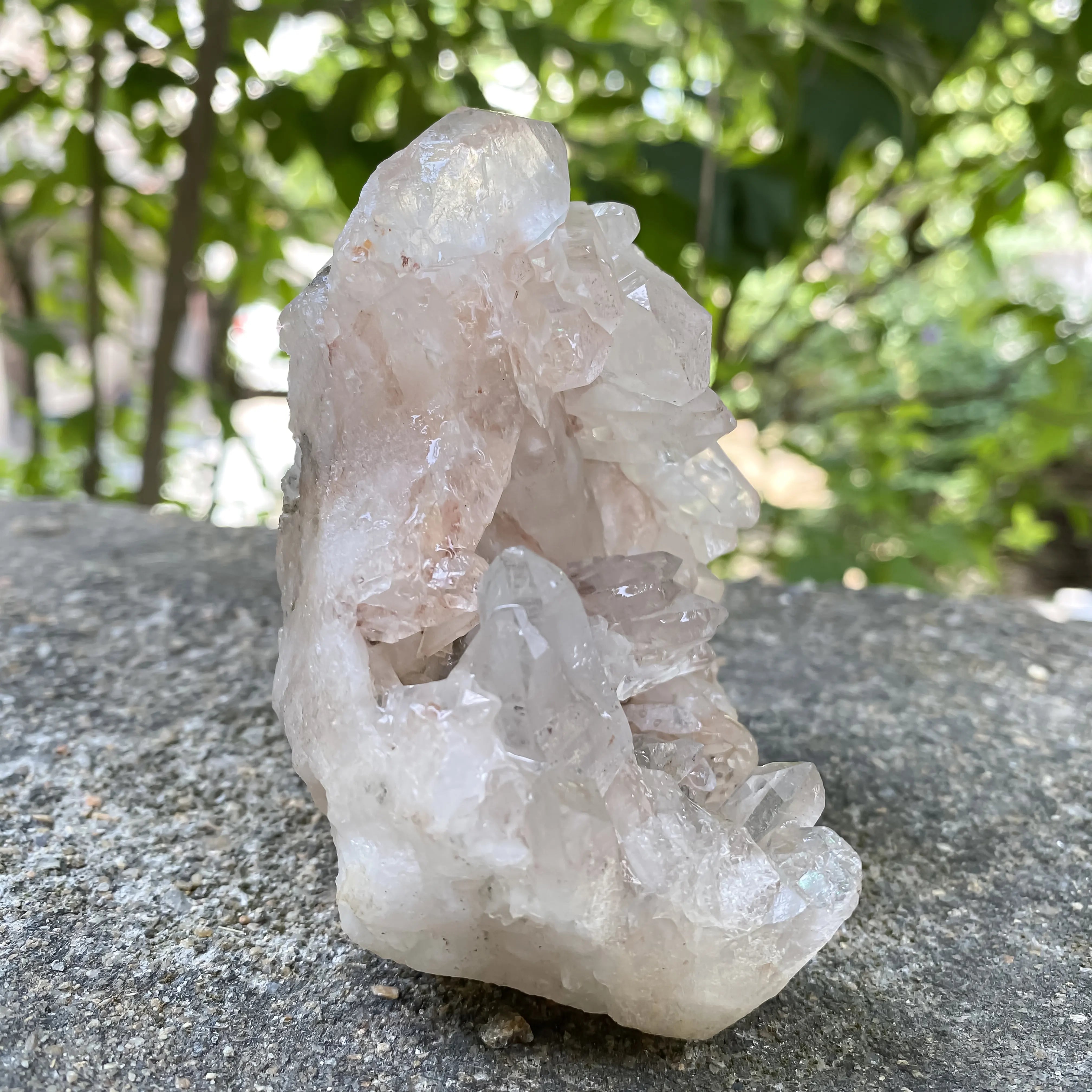 Natural Himalayan Pink Quartz Cluster 370g Healing Crystal