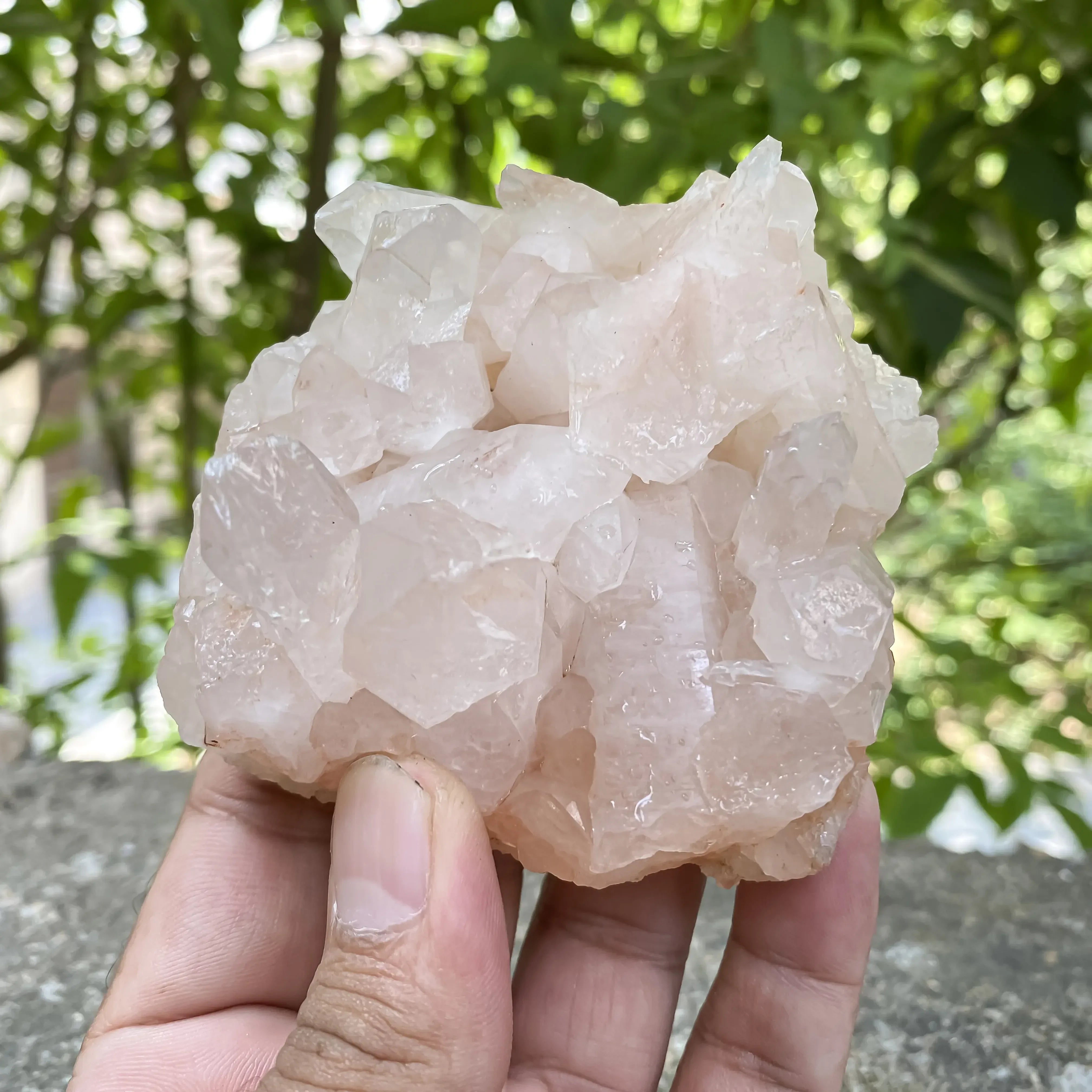 Natural Himalayan Pink Quartz Cluster 285g Healing Crystal Himalayan Quartz