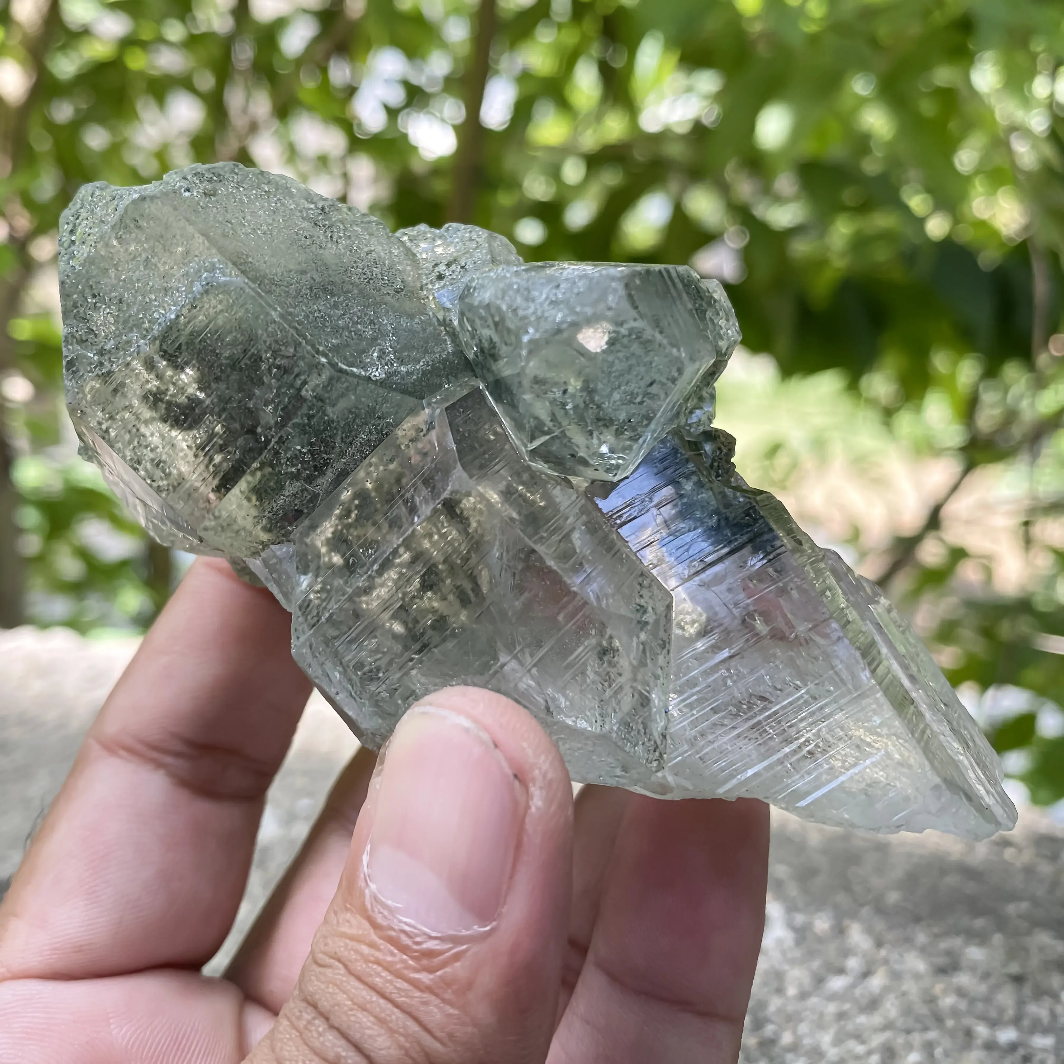 Large Natural Himalayan White Quartz Cluster 1400g Master Healer Himalayan Quartz