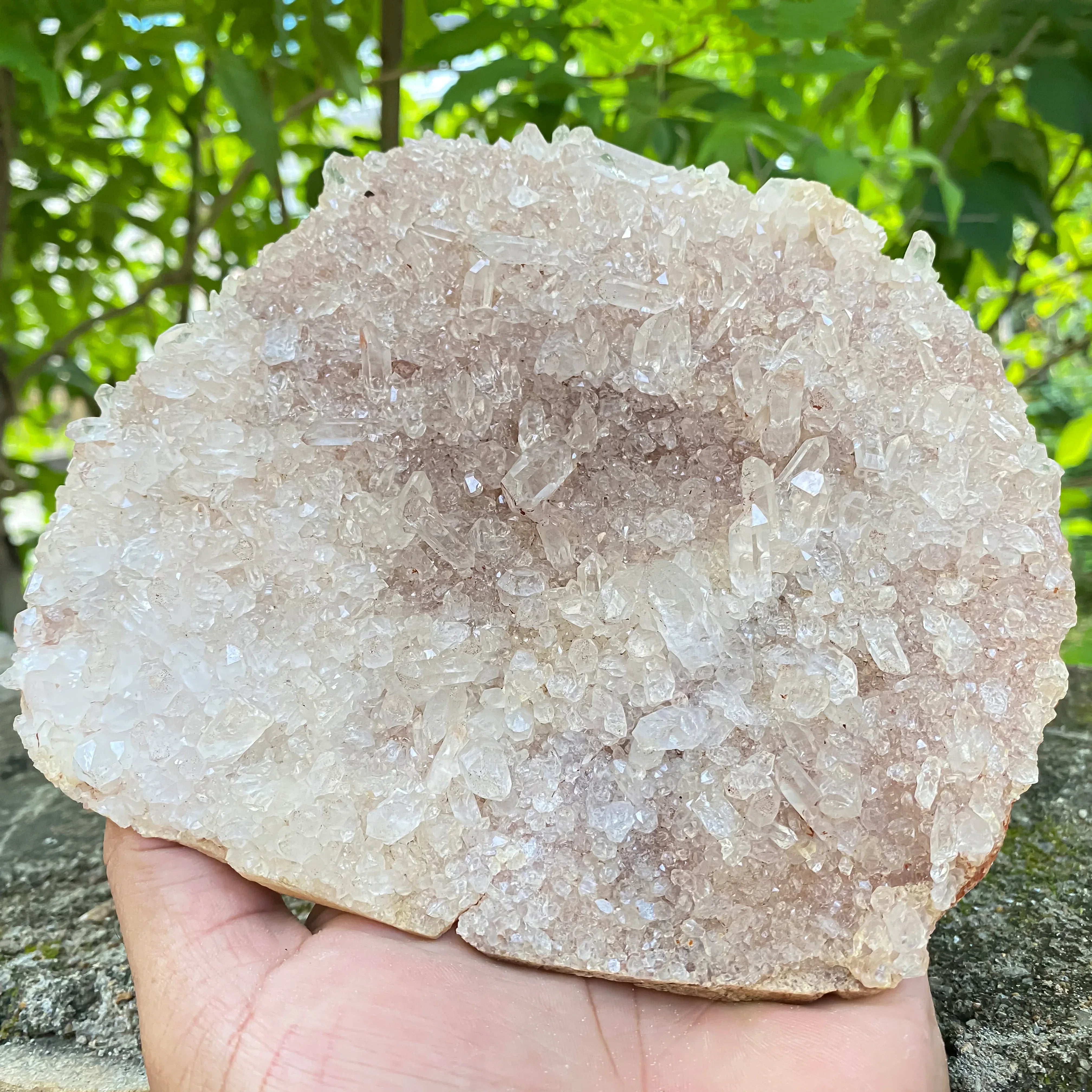 Natural Himalayan Pink Quartz Freeform 820g Healing Crystal Himalayan Quartz