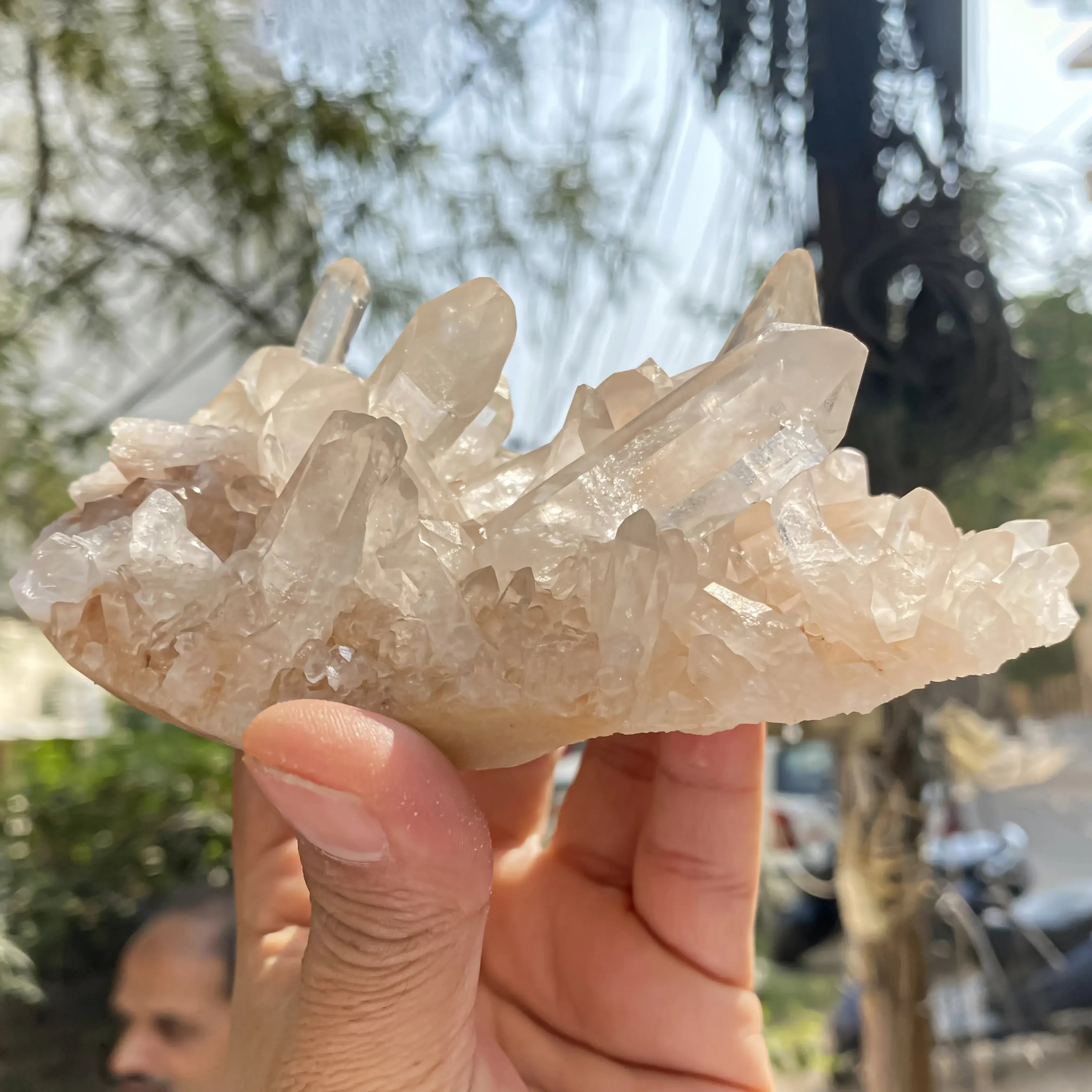 Natural Pink Quartz Cluster 450g Himalayan Quartz