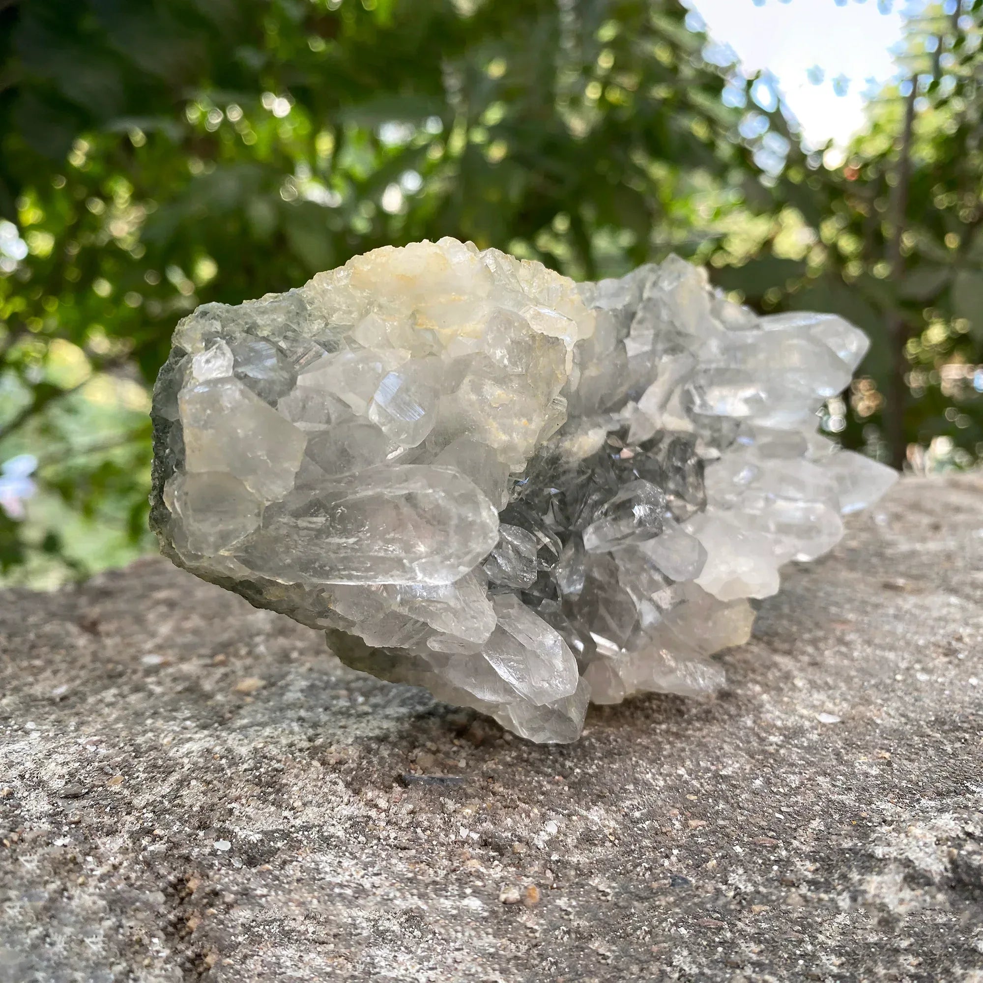 Natural Himalayan Green Chlorite Quartz Cluster 460g Healing Crystal Himalayan Quartz