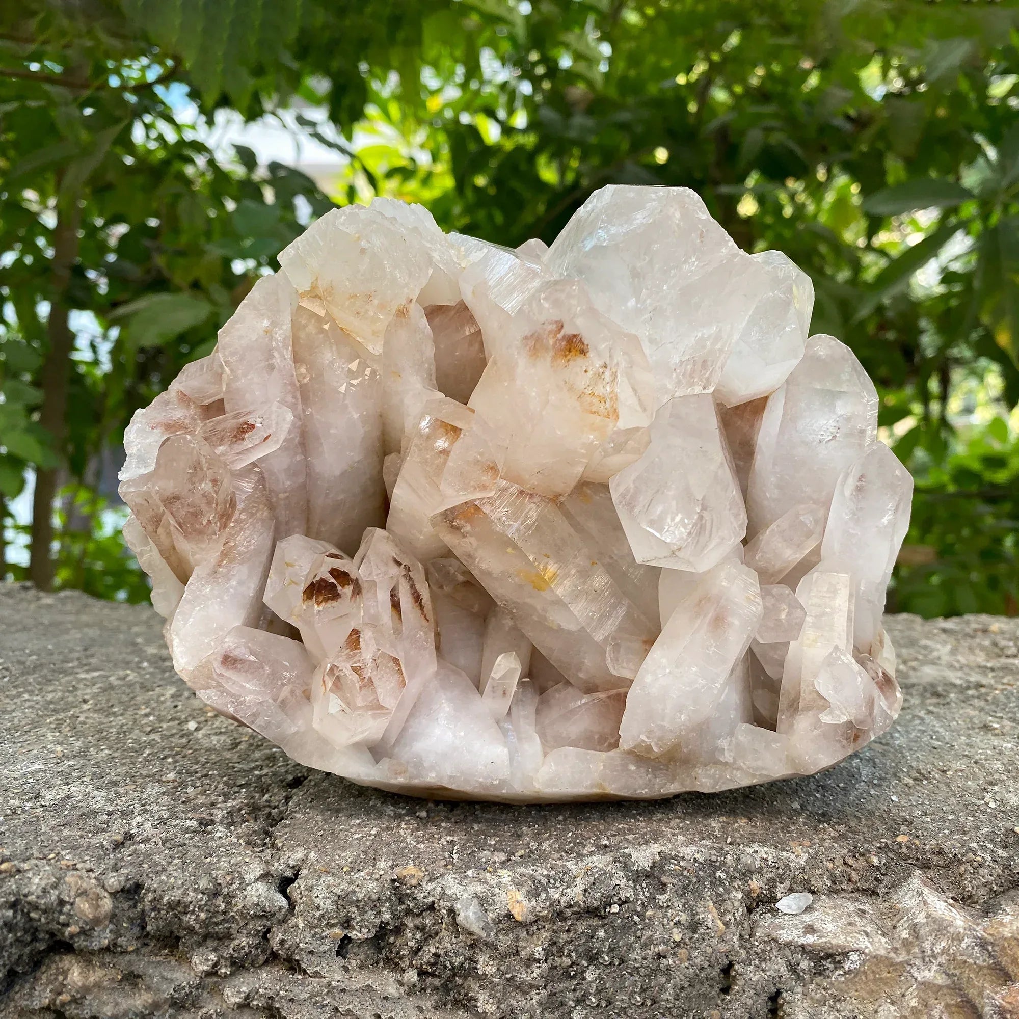 Natural Himalayan Pink Quartz Cluster 2300g Healing Crystal Himalayan Quartz