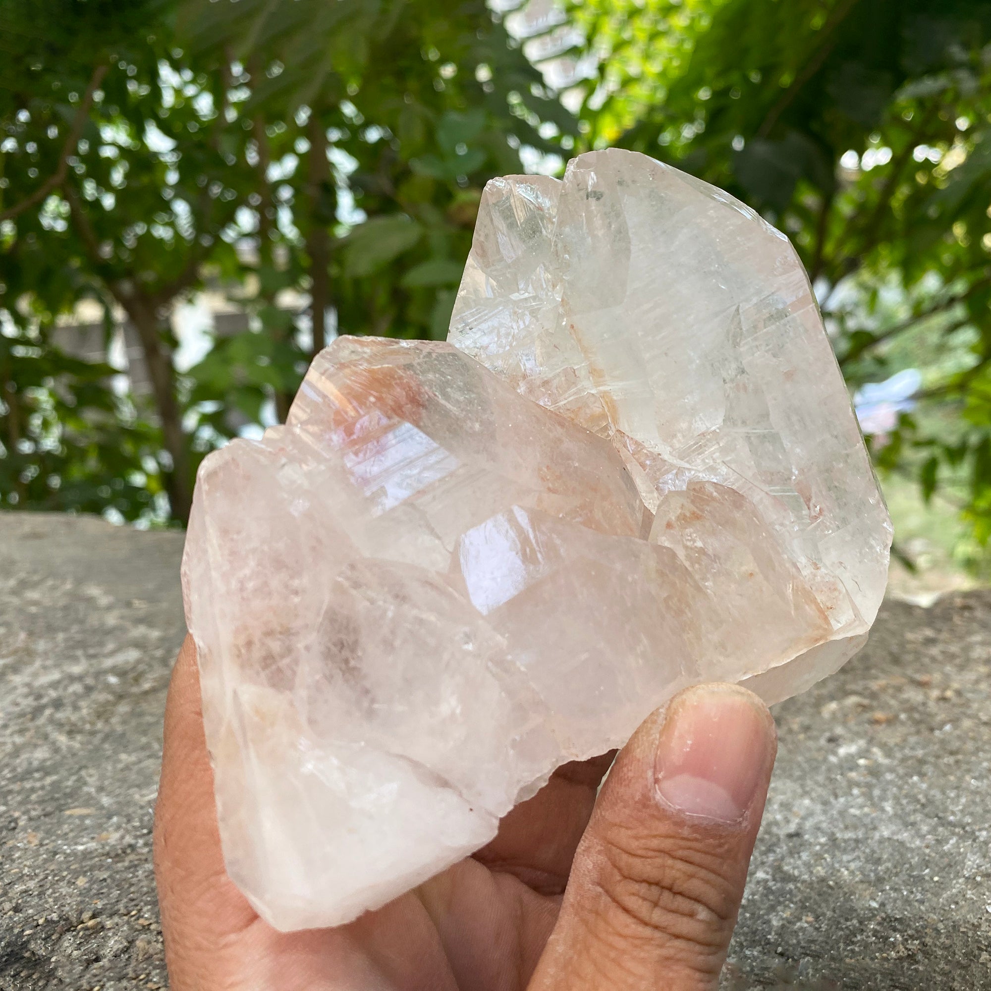 Natural Himalayan Pink Quartz Cluster 315g Healing Crystal