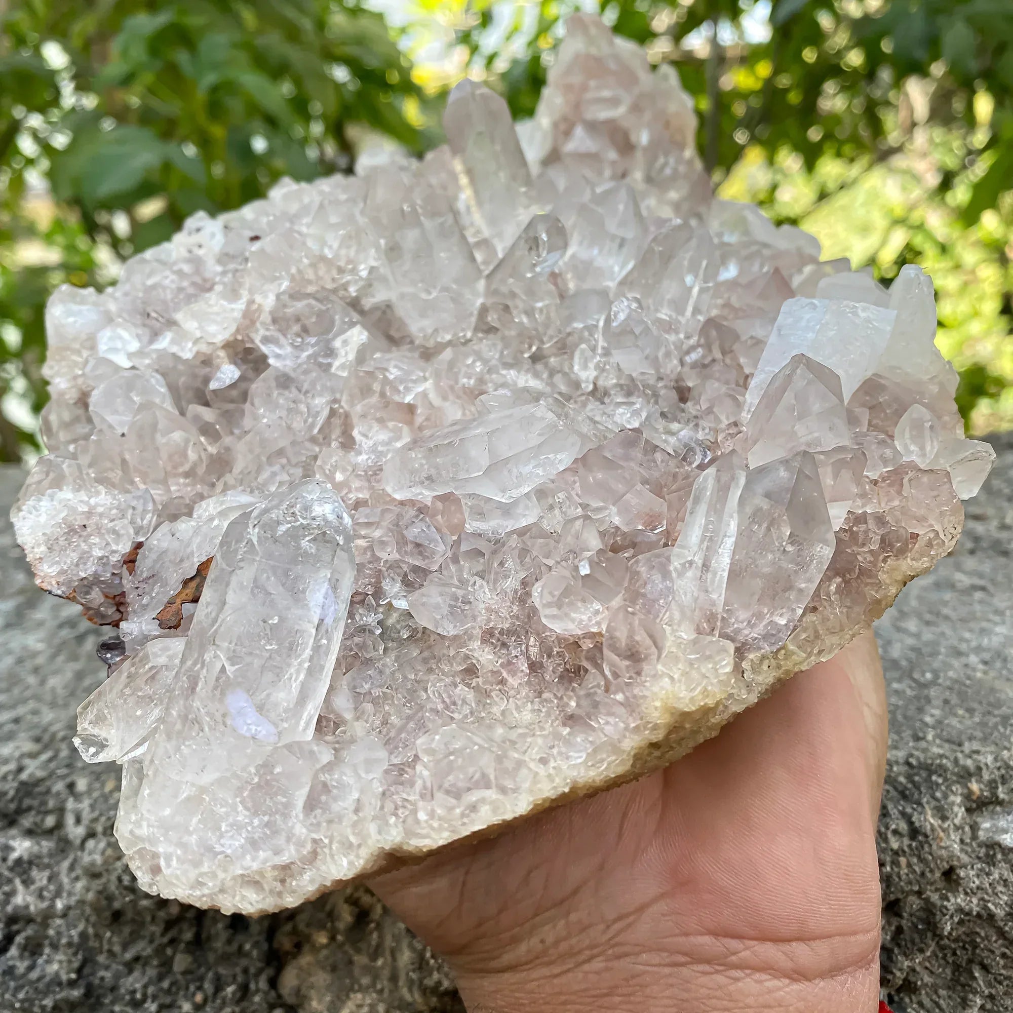 Natural Himalayan Pink Quartz Cluster 2200g Himalayan Quartz