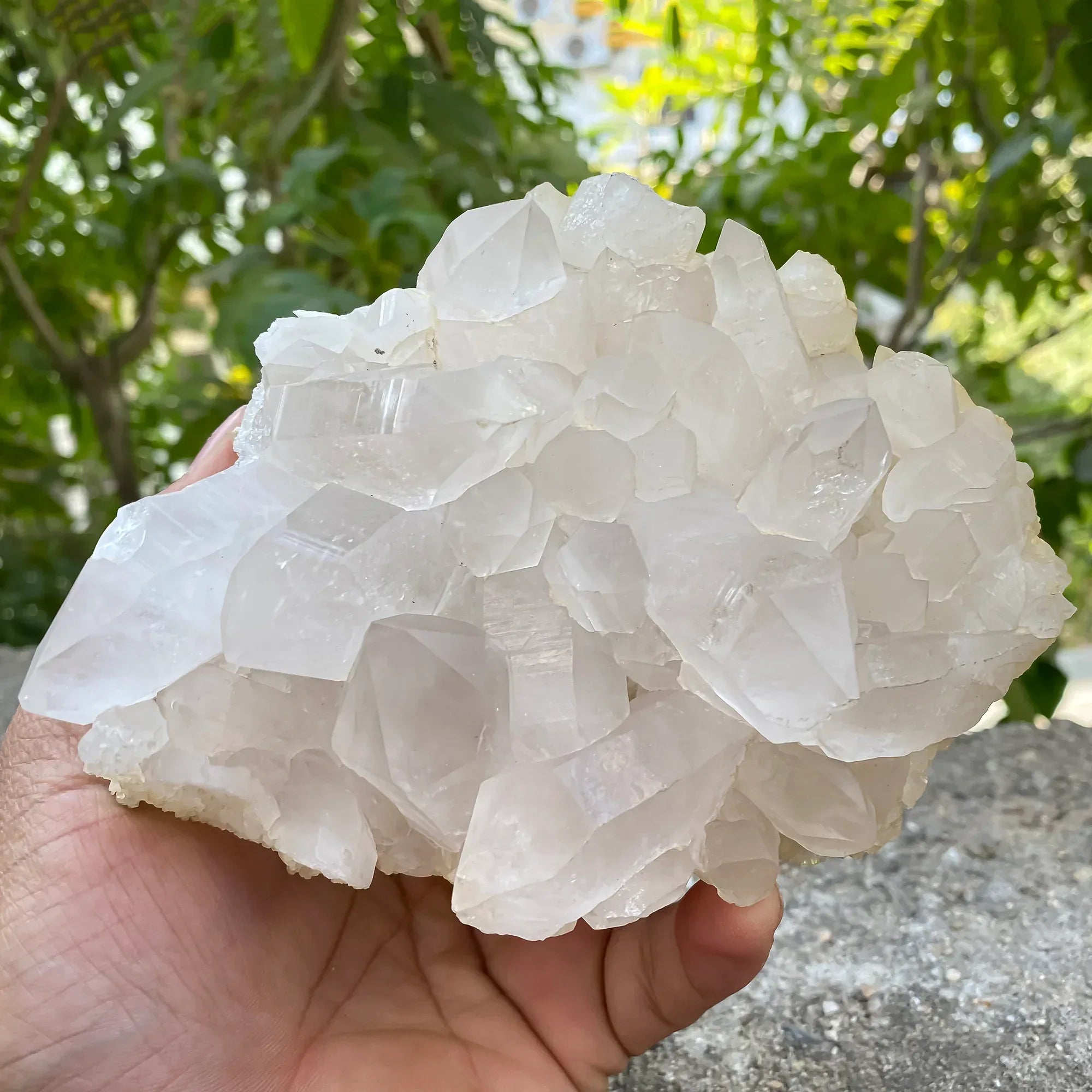 Natural Himalayan White Quartz Cluster 660g Himalayan Quartz