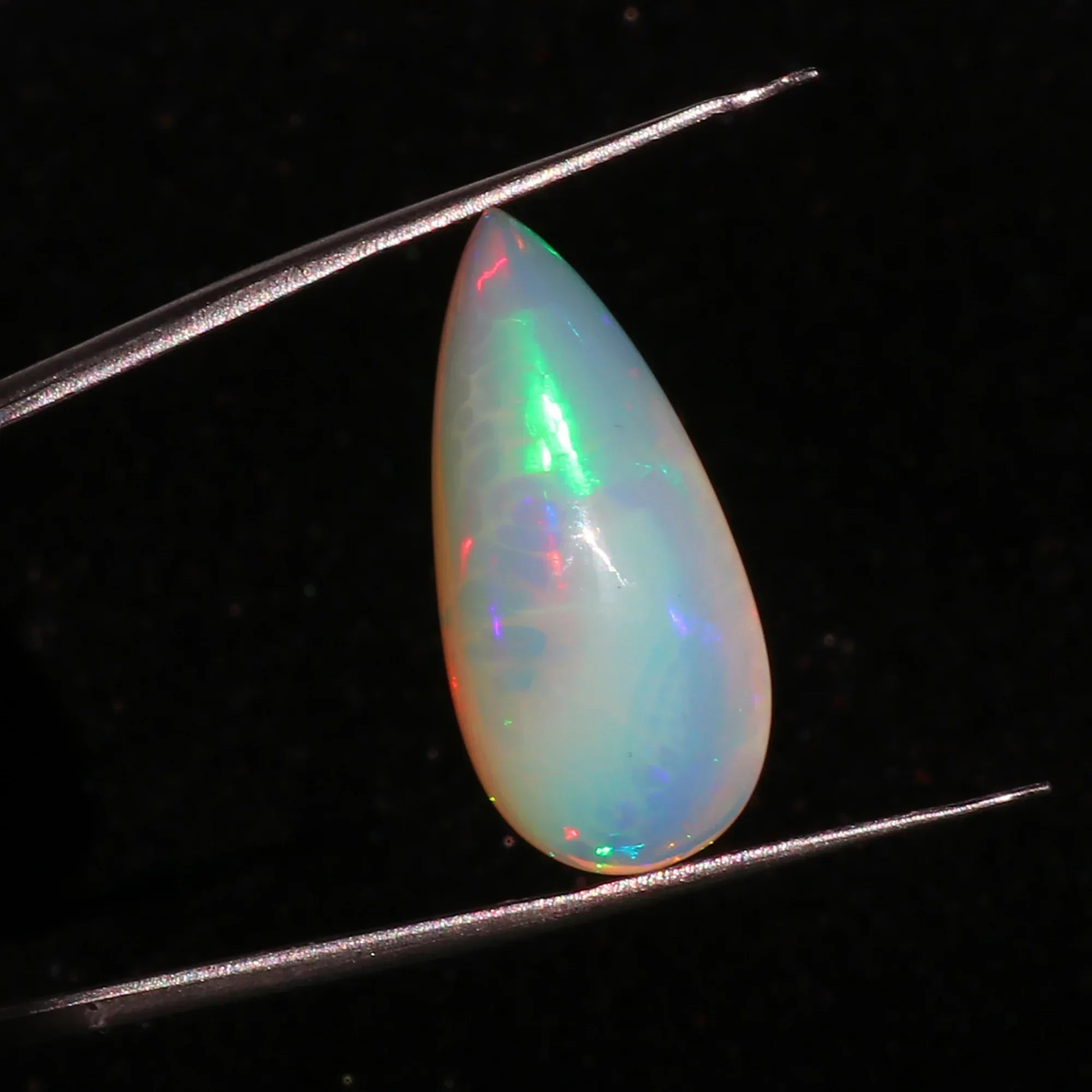 Welo Opal Cabochon: Ethiopian Honeycomb Pear Shape Gemstone (13.1 cts) loose gemstones