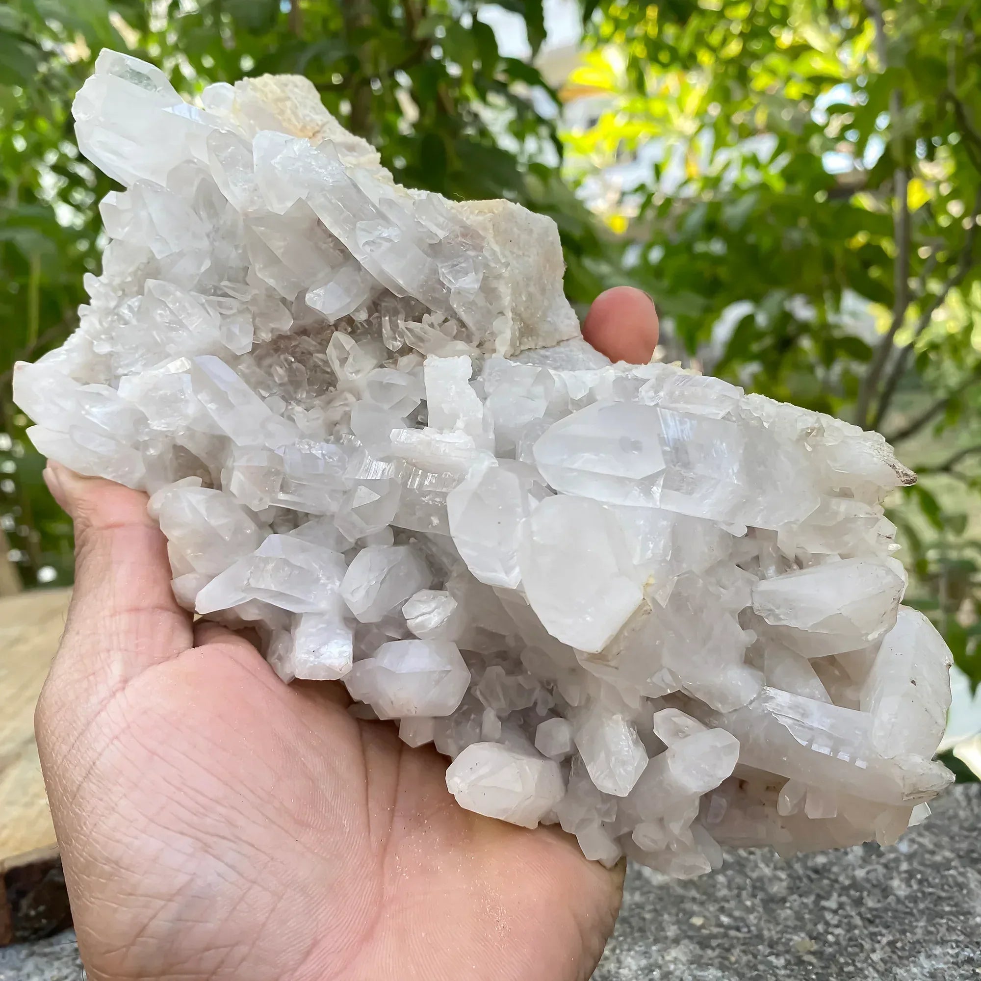 Natural Himalayan White Quartz Cluster 1110g Himalayan Quartz