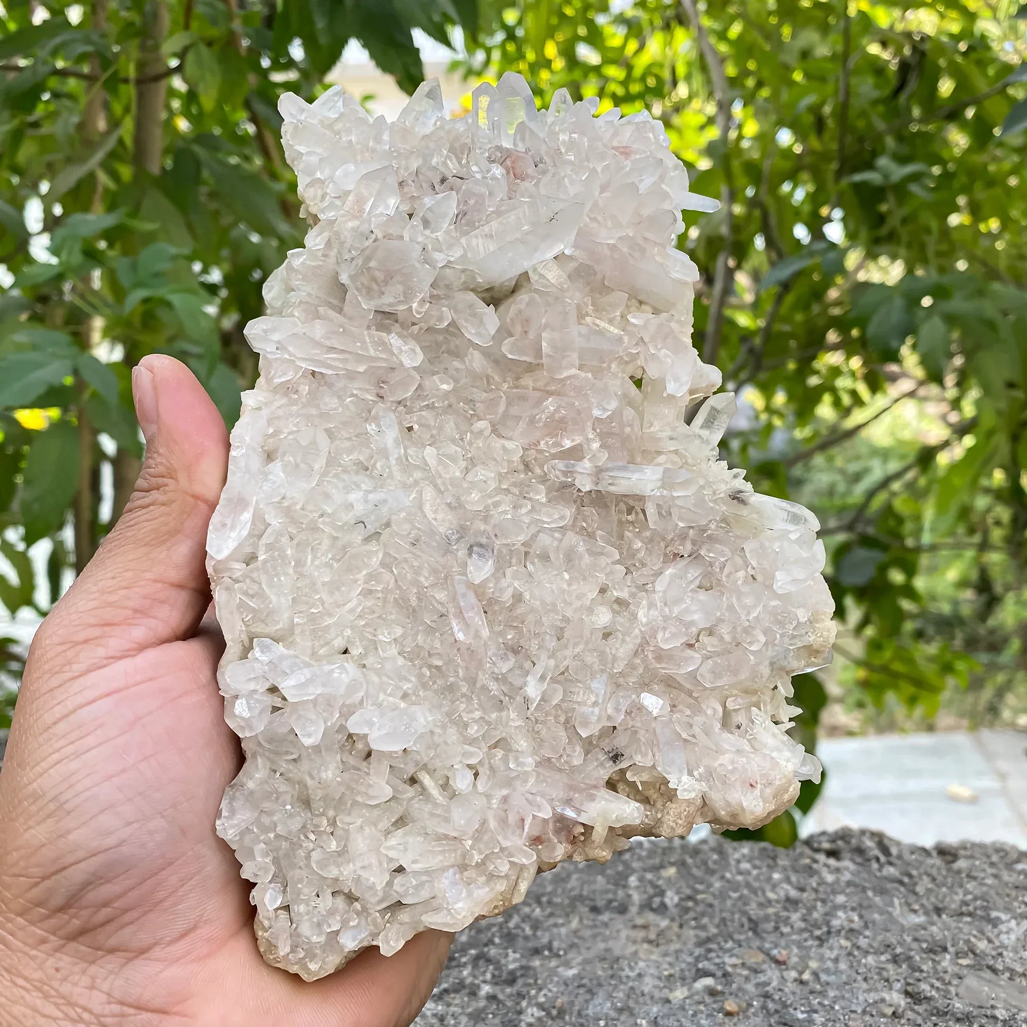 Natural Himalayan White Phantom Quartz Cluster 800g Himalayan Quartz