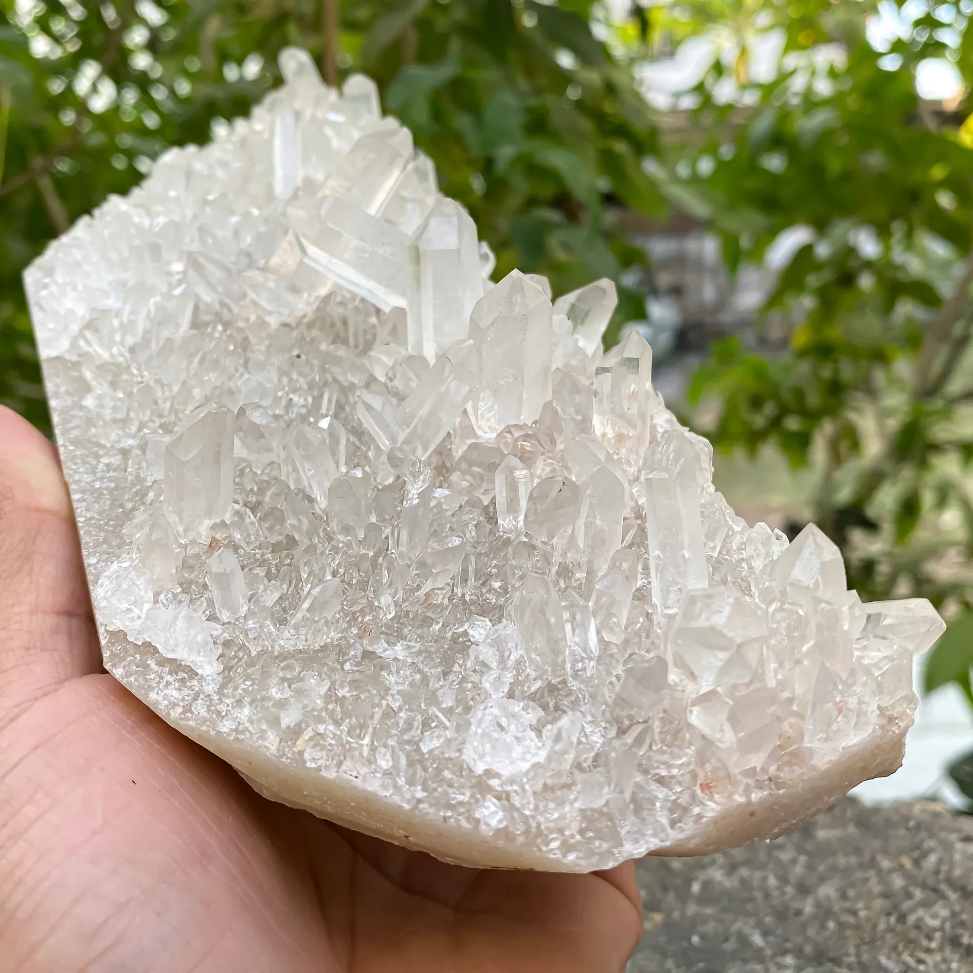 Natural Himalayan White Quartz Cluster 910g – WHQ-1066 - Himalya Quartz