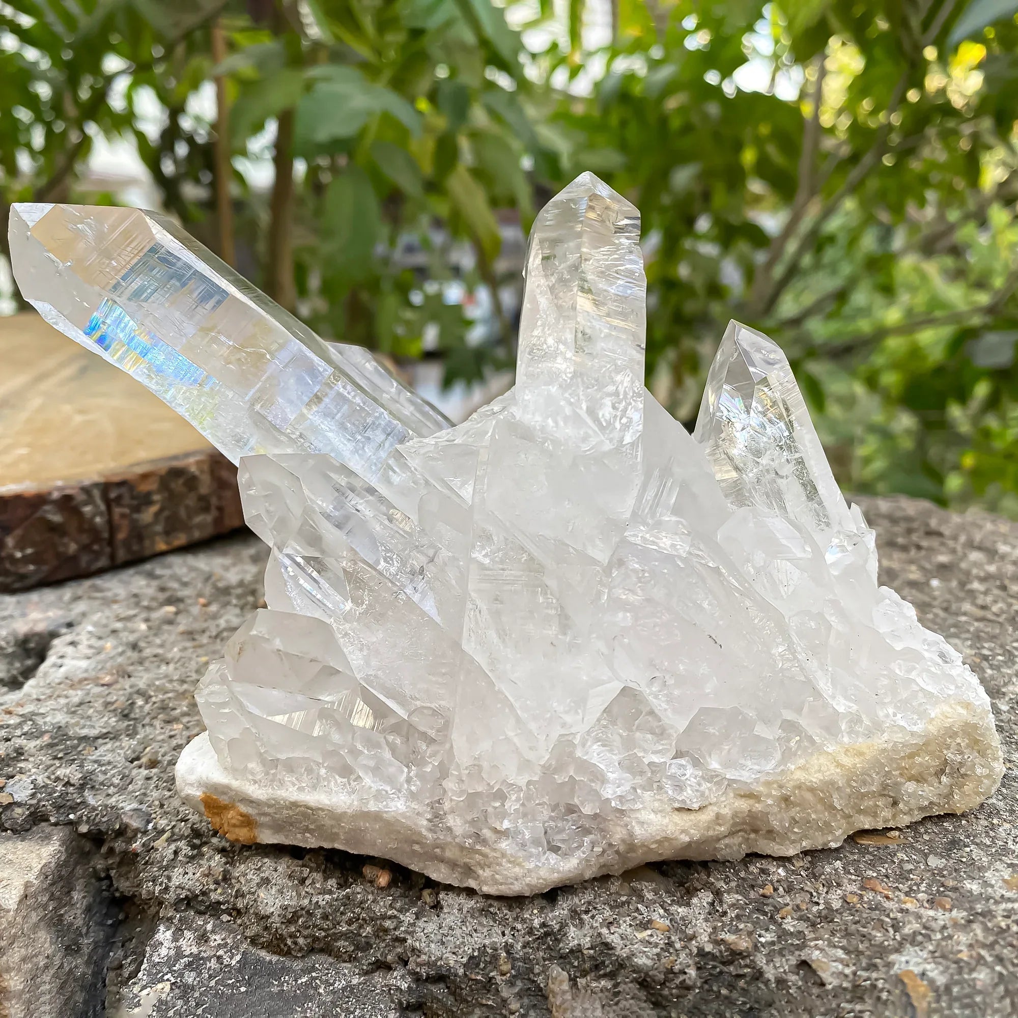 Natural Himalayan White Quartz Cluster 860g – WHQ-1071 - Himalya Quartz