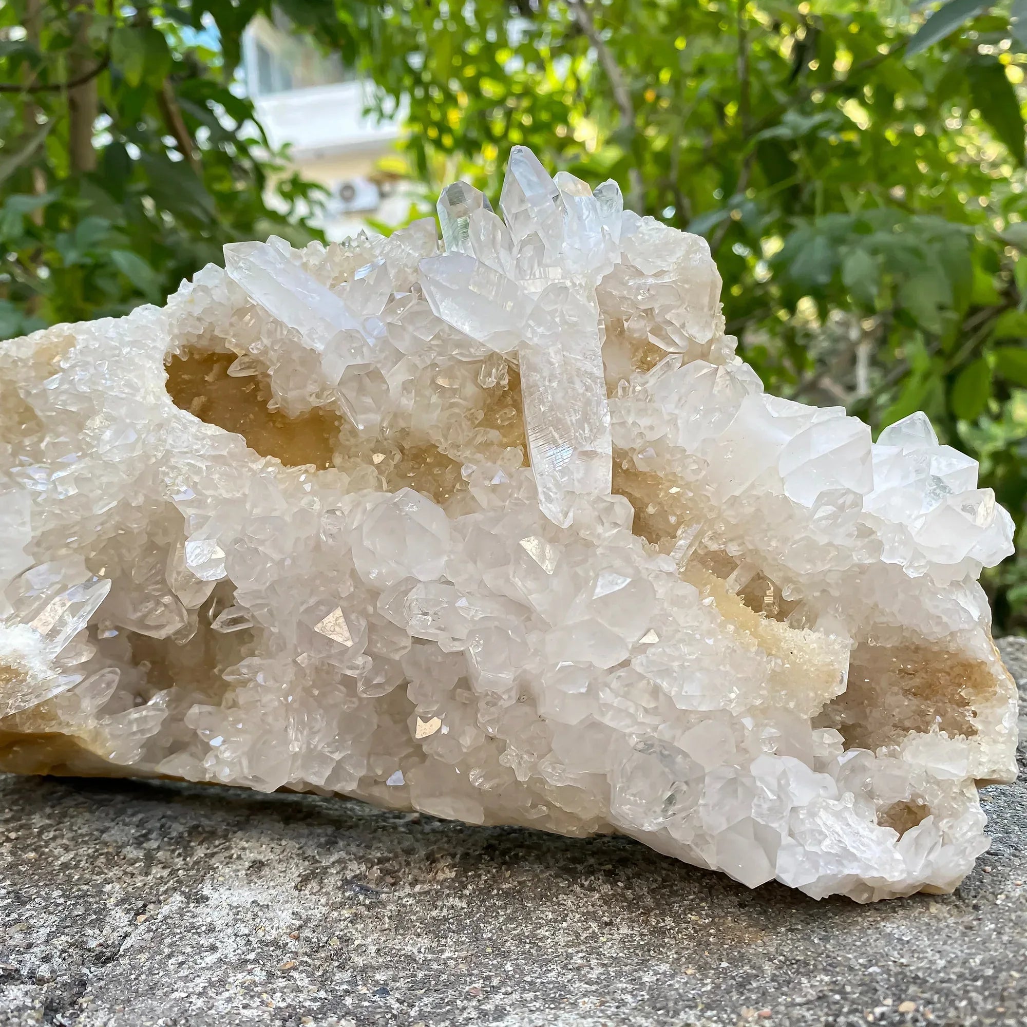 Natural Himalayan White–Yellow Quartz Cluster 2970g Himalayan Quartz