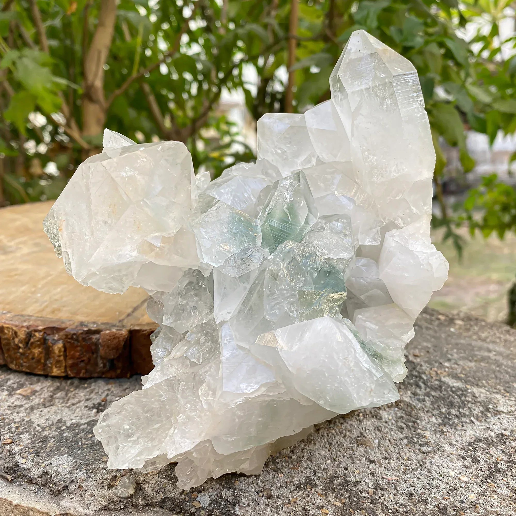 Natural Himalayan Green Chlorite Quartz Cluster 1650g Himalayan Quartz