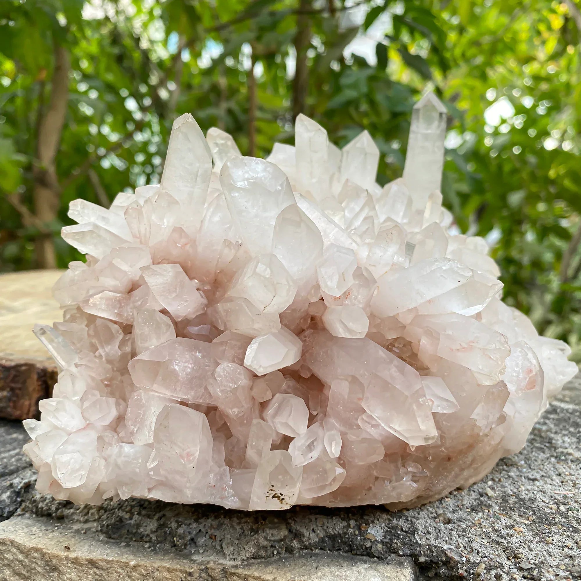 Natural Himalayan Pink Quartz Cluster 1815g – PNQ-1080 - Himalya Quartz