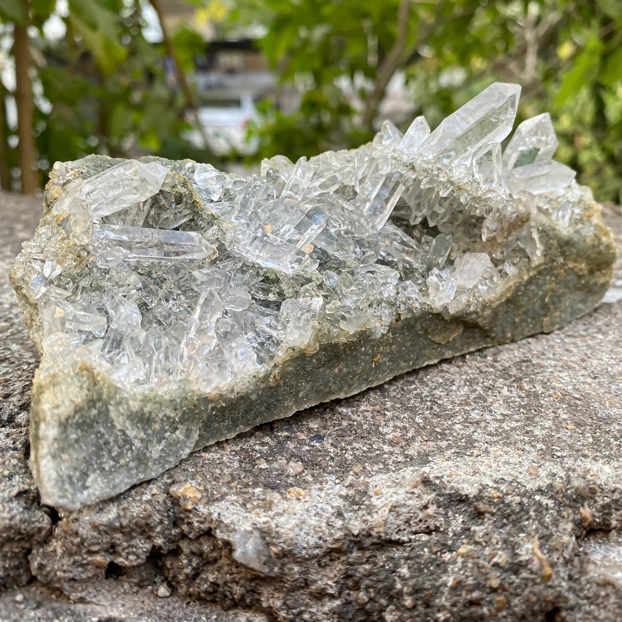 Natural Himalayan Green Chlorite Quartz Cluster 555g Himalayan Quartz