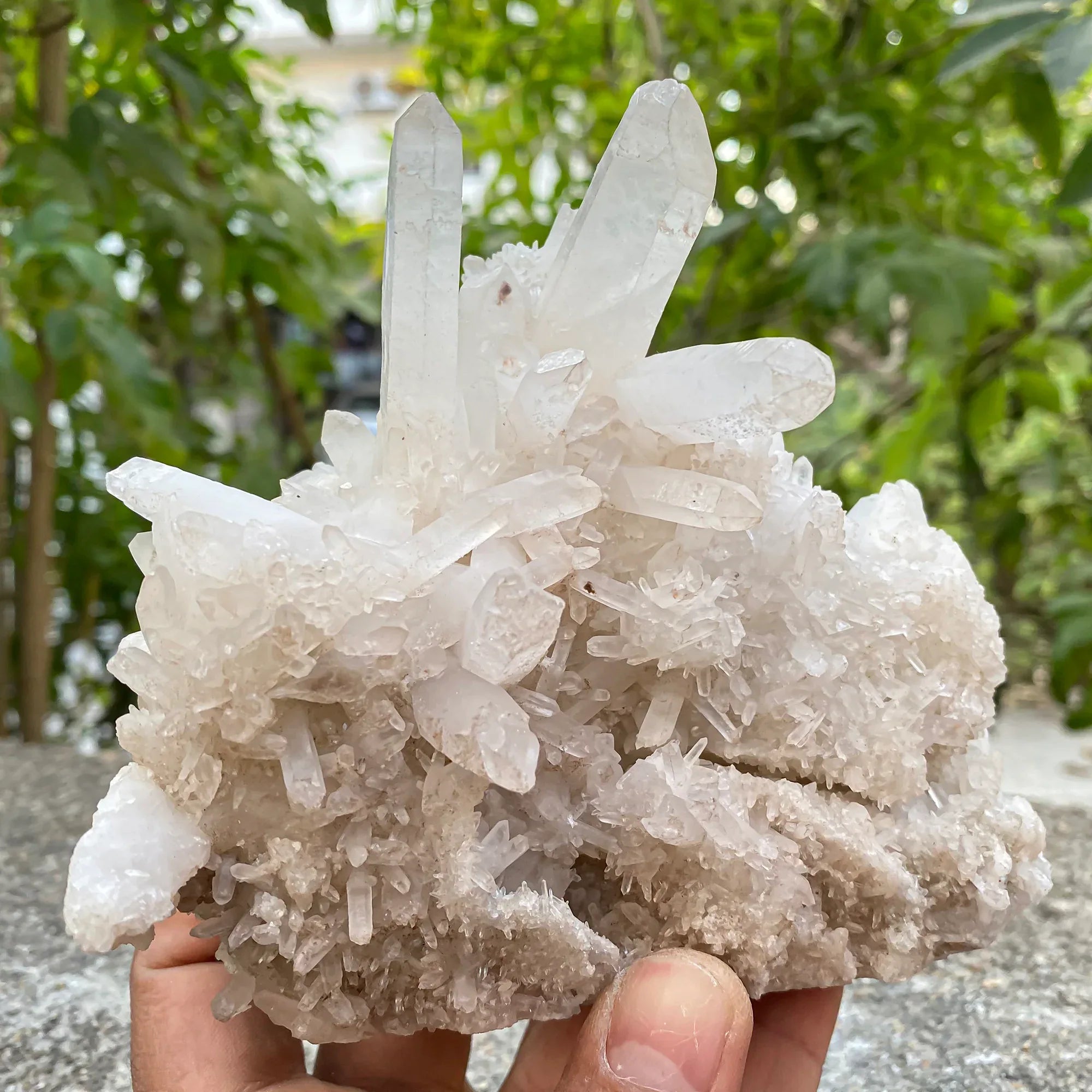 Natural Himalayan White Quartz Cluster 870g Himalayan Quartz