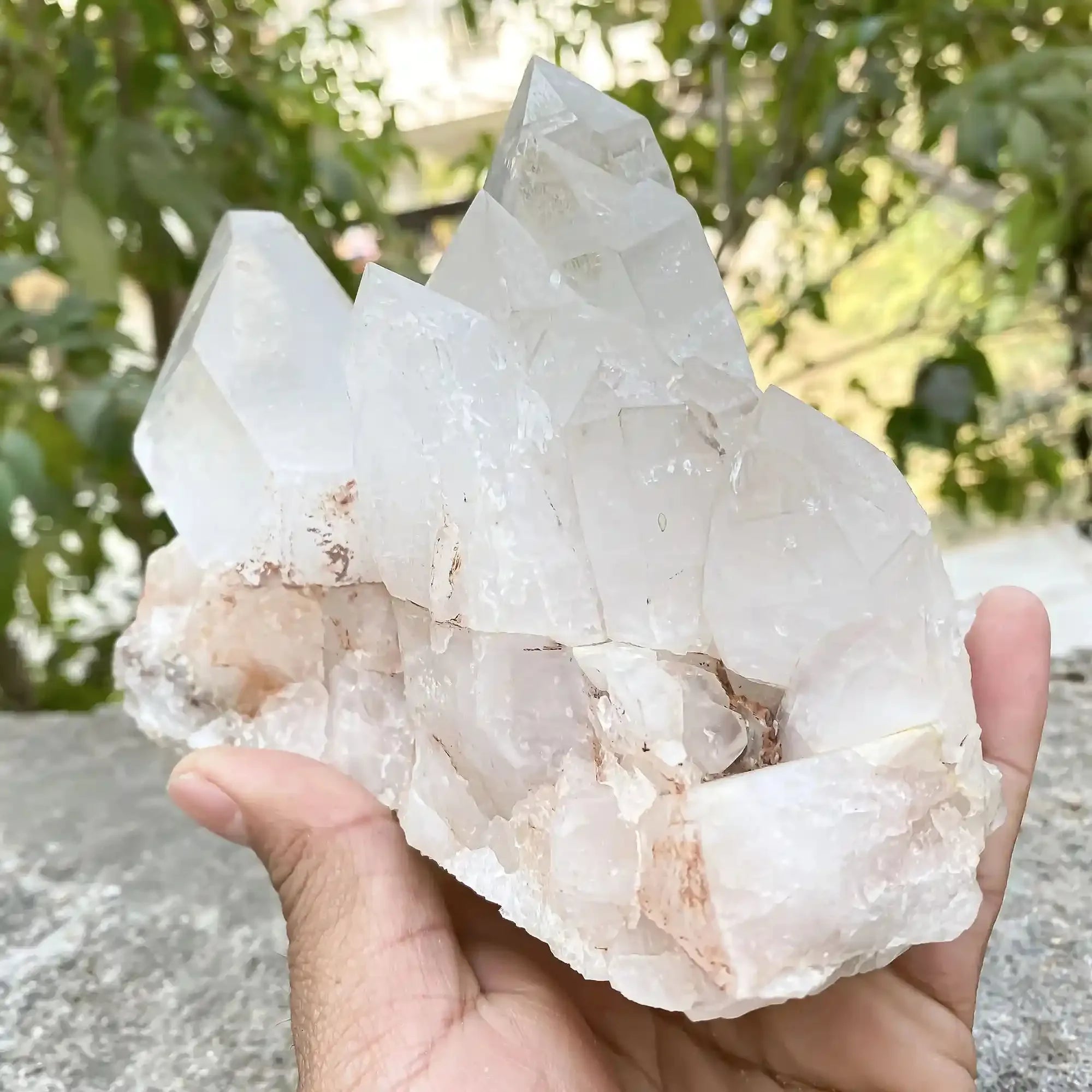 Natural Himalayan Pink Quartz with White 1440g Himalayan Quartz