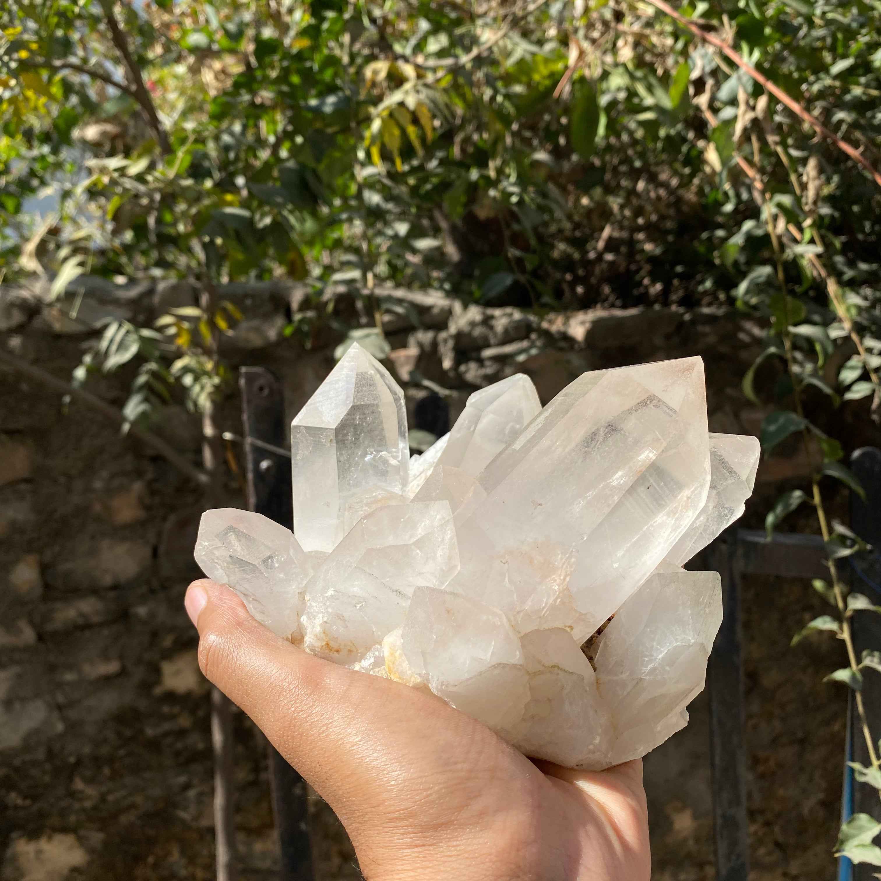 Himalayan White Quartz Cluster 1874g