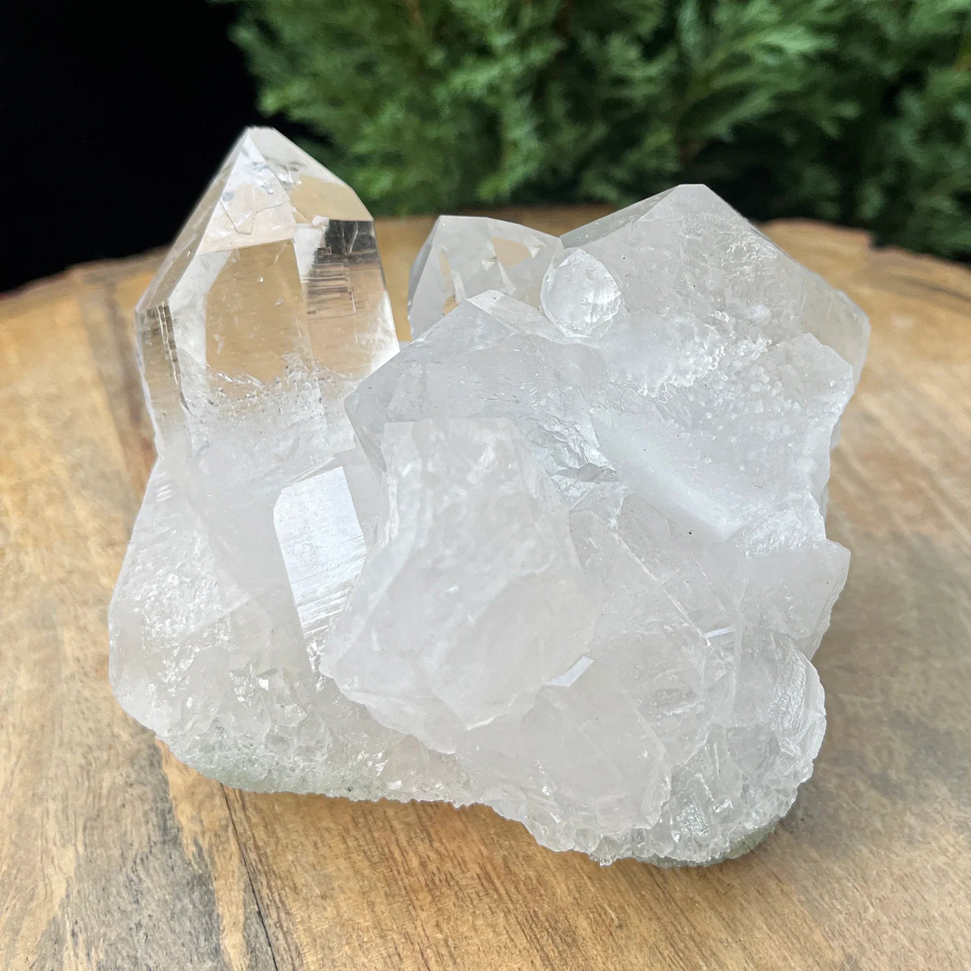 Natural Himalayan Green Chlorite Quartz Cluster 695g – Healing Crystal GCQ-036 - Himalya Quartz