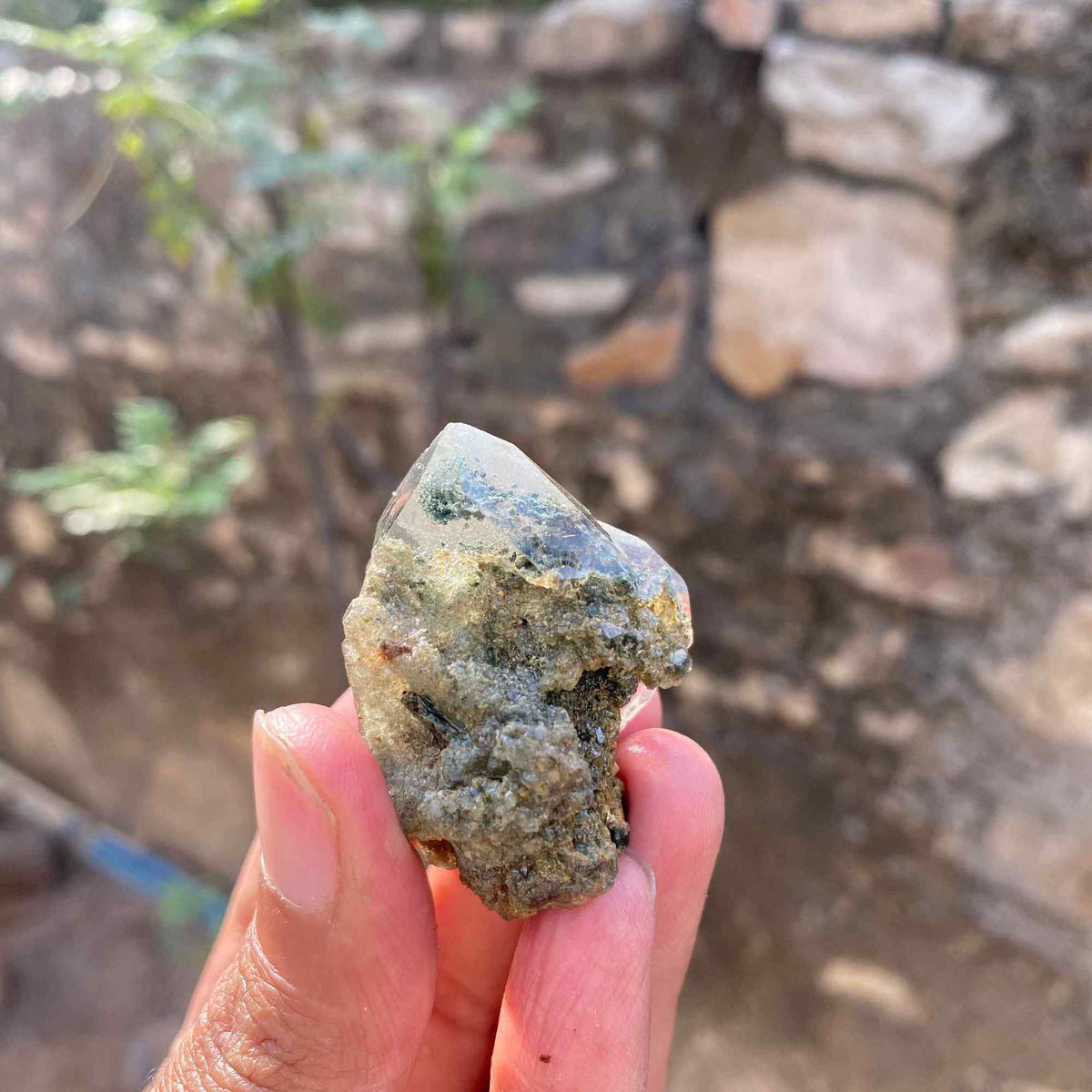 Himalayan Green Chlorite Quartz Cluster 34g