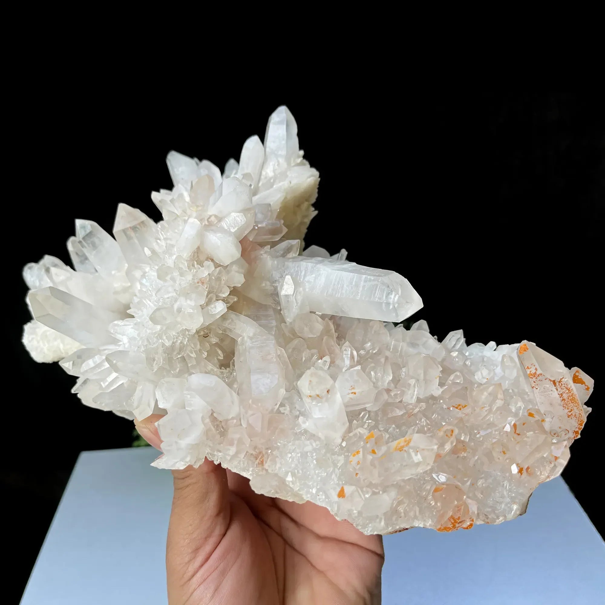 Natural Himalayan White + Pink Quartz Cluster 1695g Himalayan Quartz