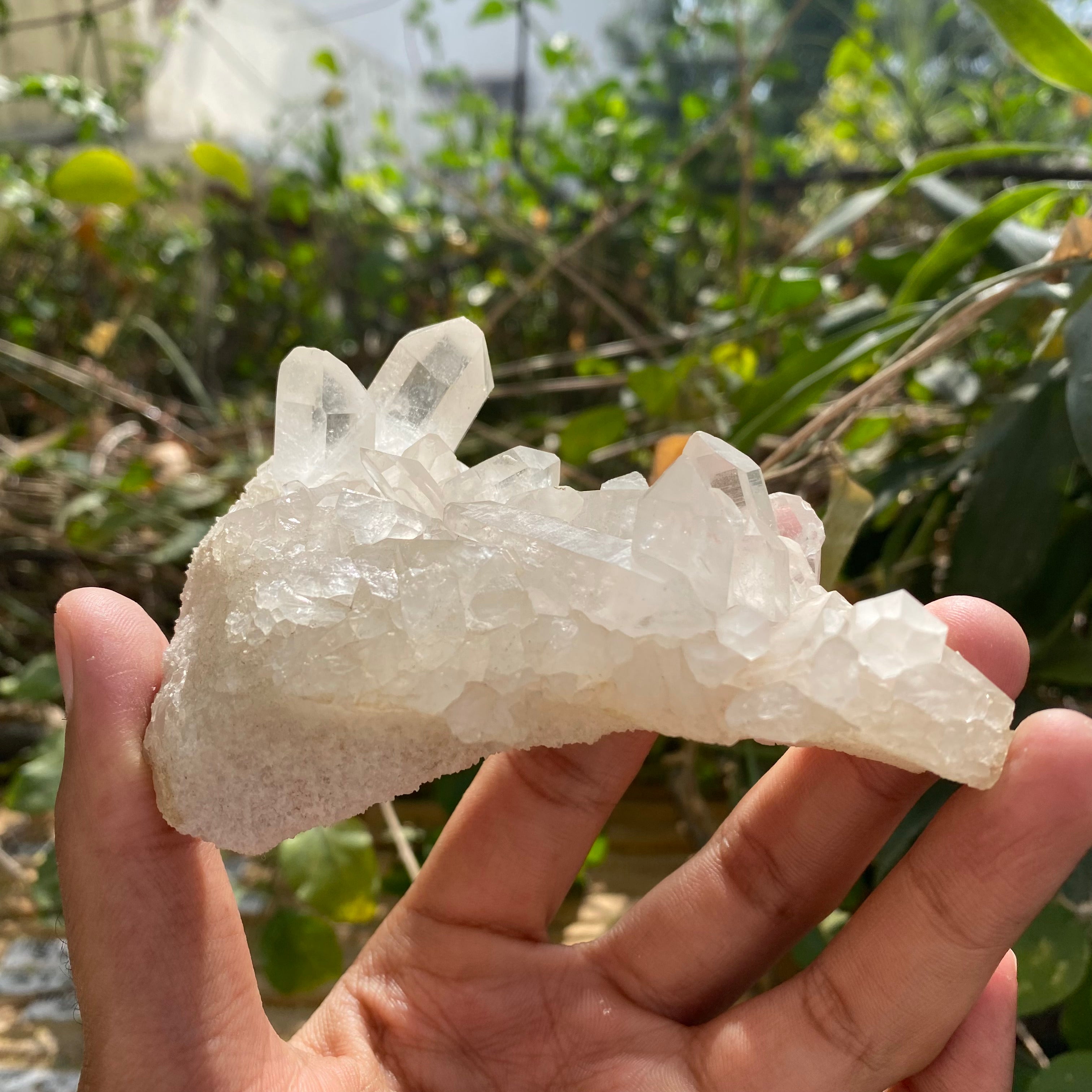 Yellow White Quartz Crystal Cluster 170g Natural Himalayan Healing Stone Décor