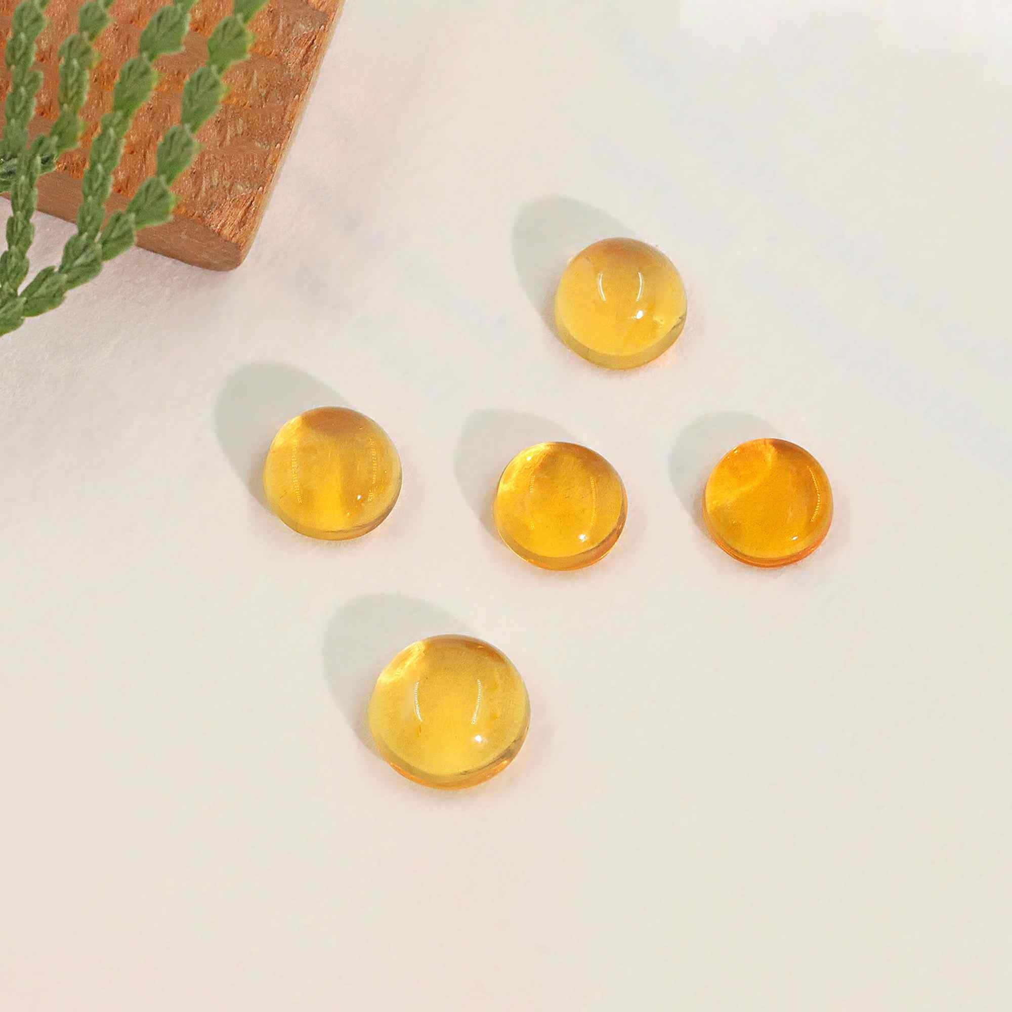 Natural Mexican Opal Pendant 5mm Round Cabochon Loose Gemstone for Rings, Earrings, Pendants & Jewelry Making