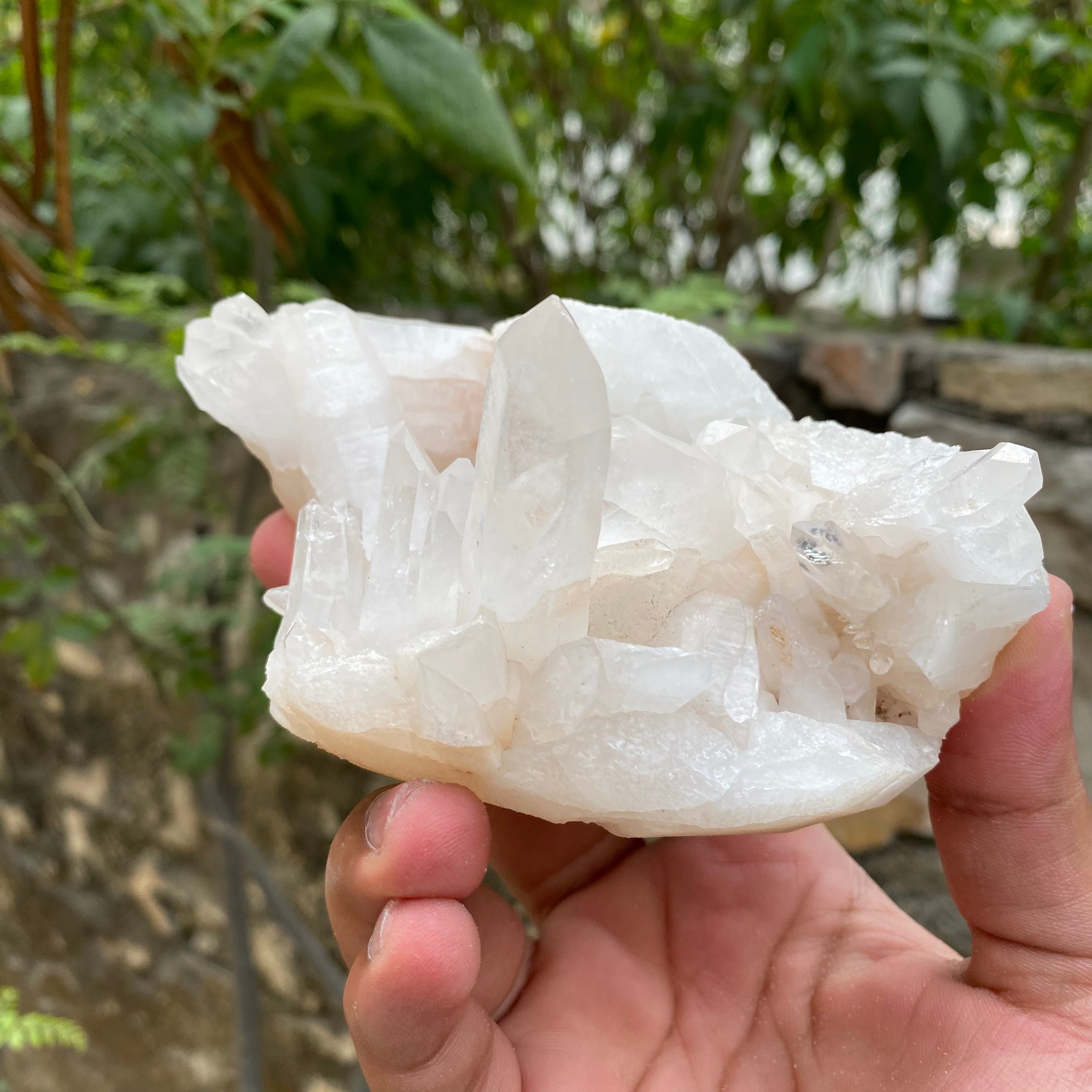 High White Grade Quartz Crystal Cluster Himalayan Samadhi Raw Healing Specimen