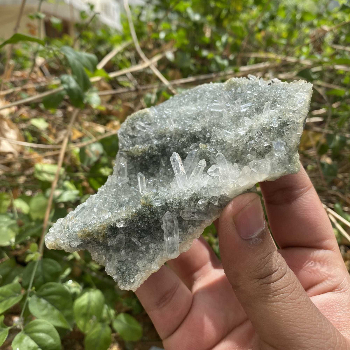 Raw Green Chlorite Quartz Himalayan Cluster Natural Collector Mineral