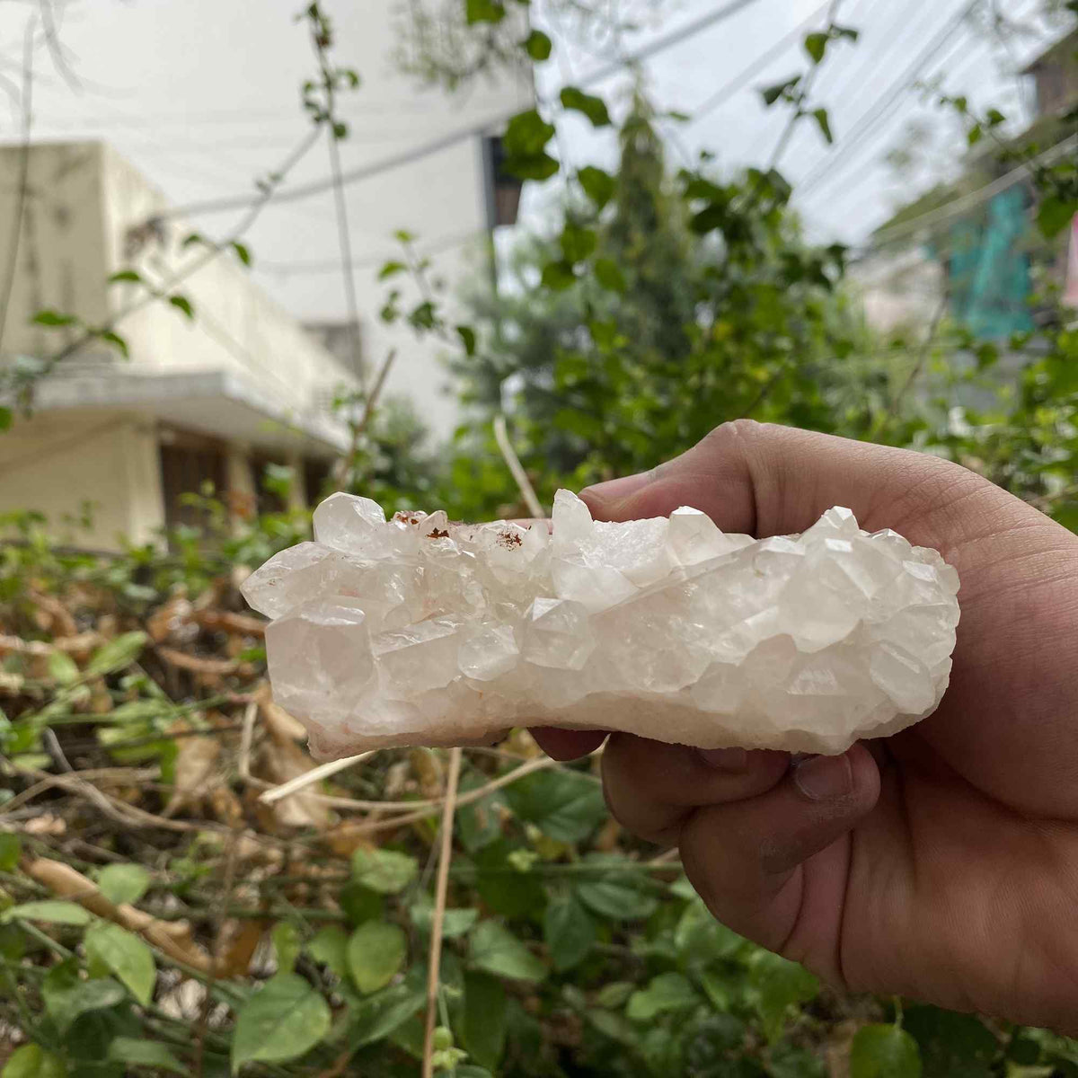 Natural Pink Himalayan Quartz 260g Raw Cluster Mineral Display