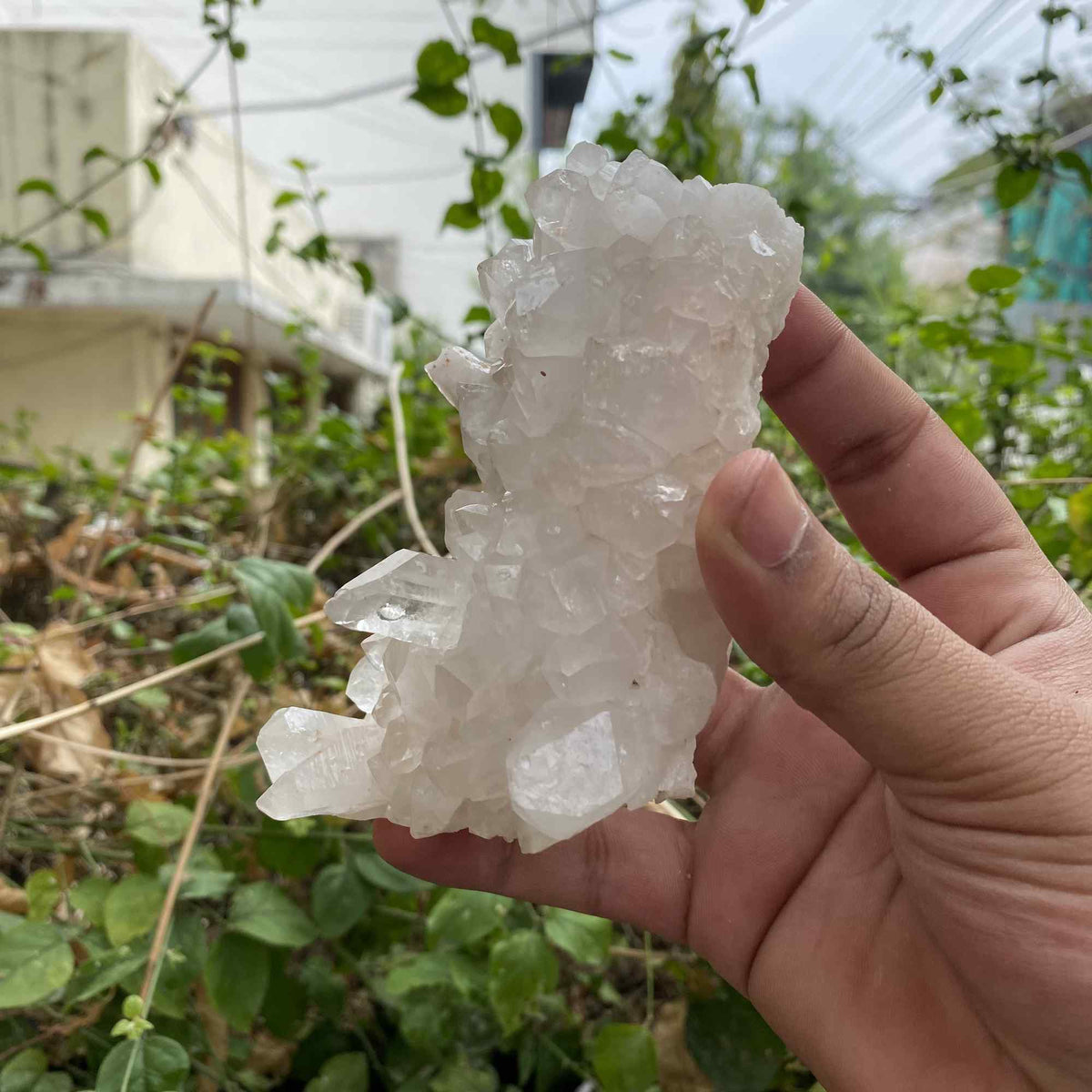 380g White Himalayan Quartz Cluster Raw Natural Mineral Specimen