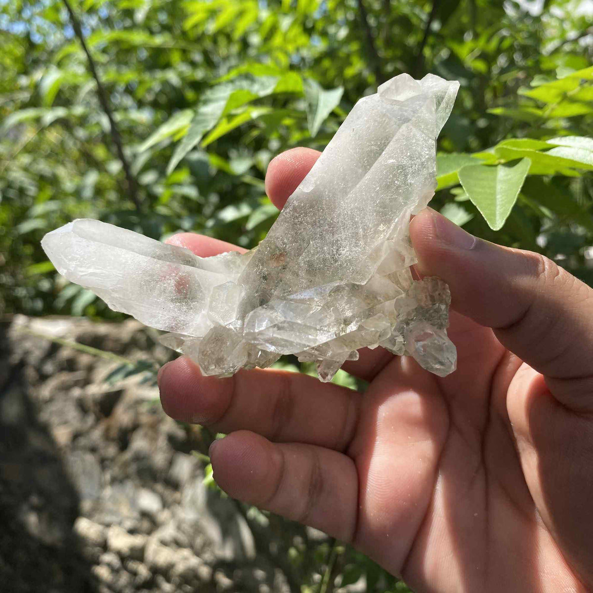 110g Himalayan Green Chlorite Quartz Raw Natural Cluster Specimen