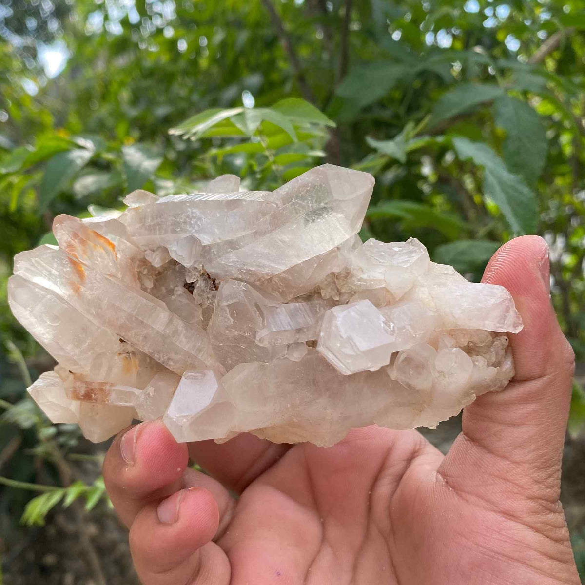 Pink Quartz Crystal Cluster Natural Himalayan Mineral Specimen 305g Raw Healing Stone Home Decor Gift