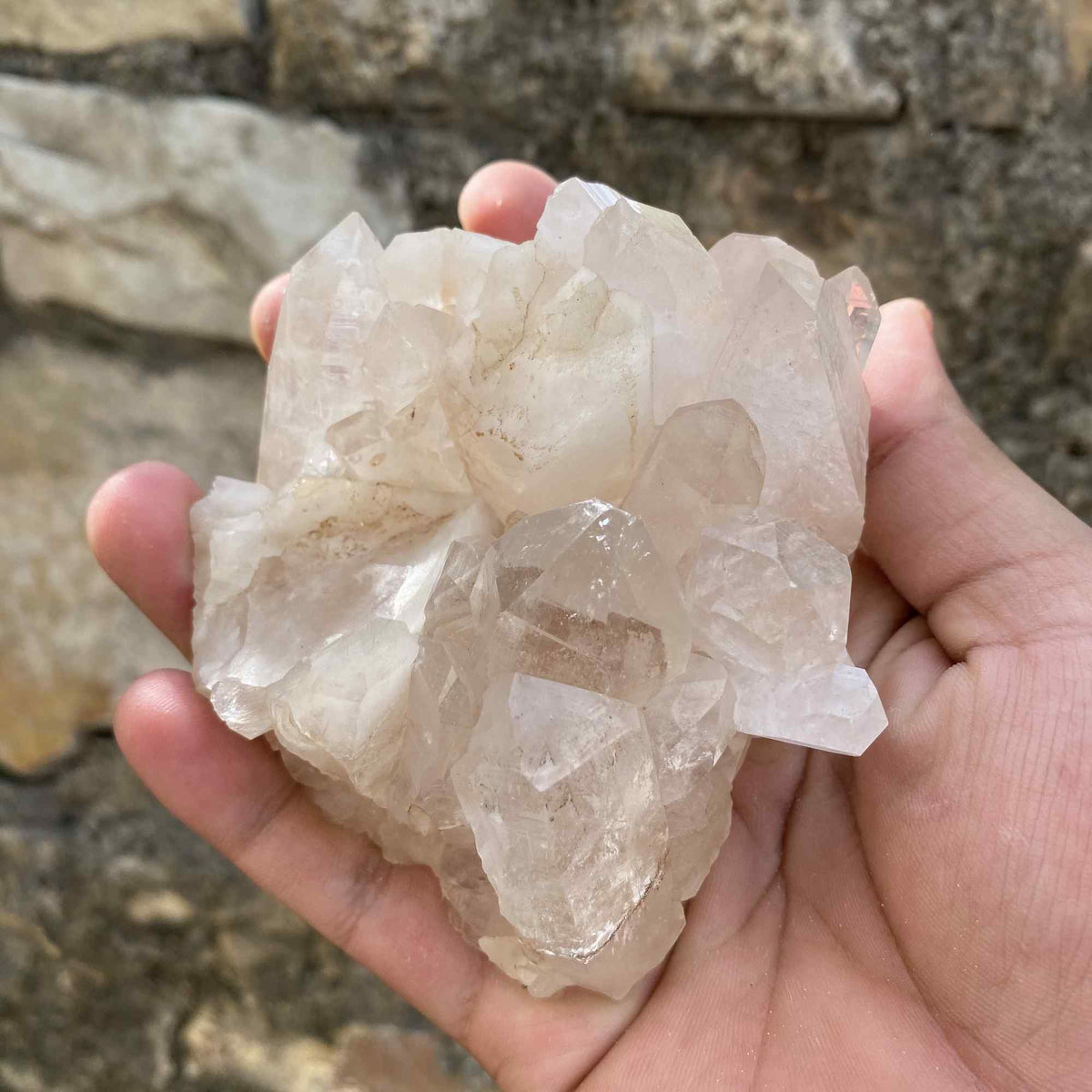 White Himalayan Quartz 430g Cluster Natural Display Mineral Specimen