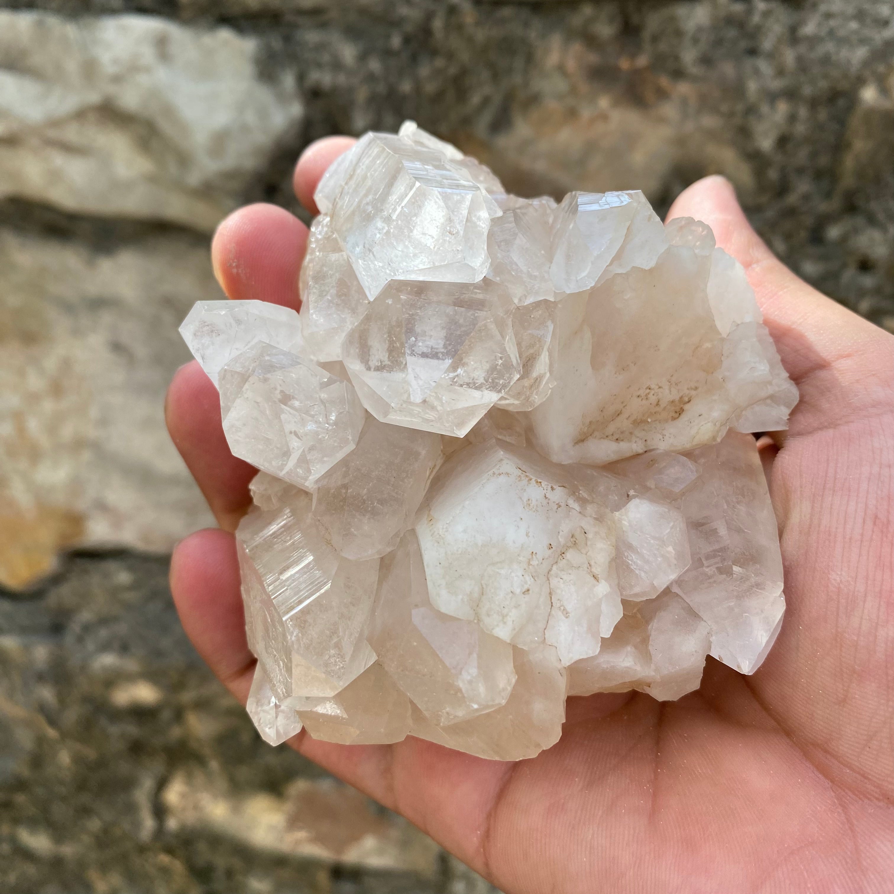 White Authentic Quartz Crystal Cluster Himalayan Healing Gift Stone Natural