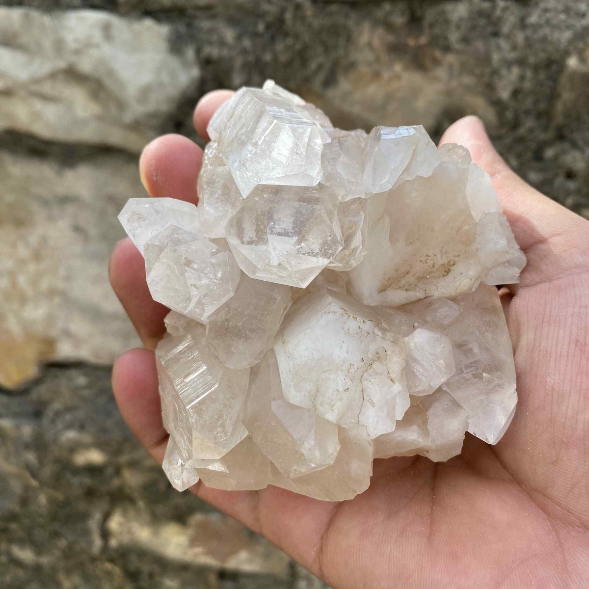 White Himalayan Quartz 430g Cluster Natural Display Mineral Specimen