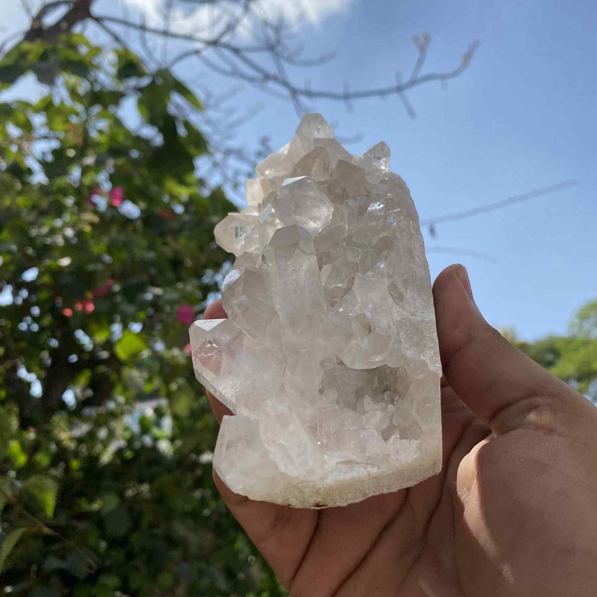 Natural White Himalayan Quartz Mineral Cluster Raw Collector Display