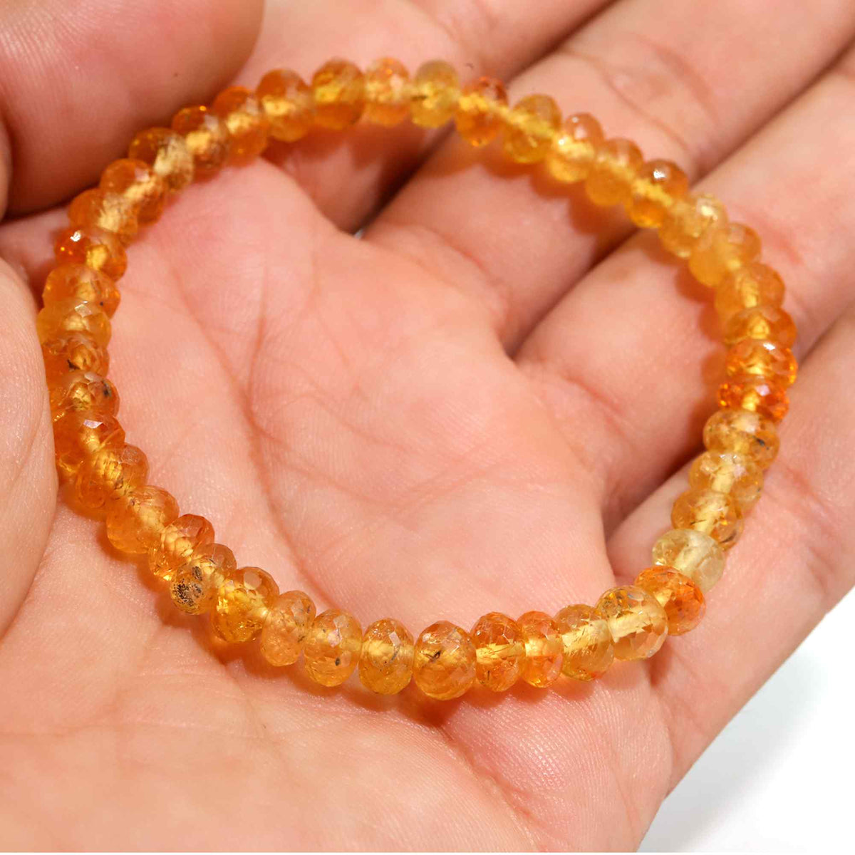Natural Mexican Opal Pendant Bracelet Rondelle Faceted Gemstone Beads Handmade 75 Ct