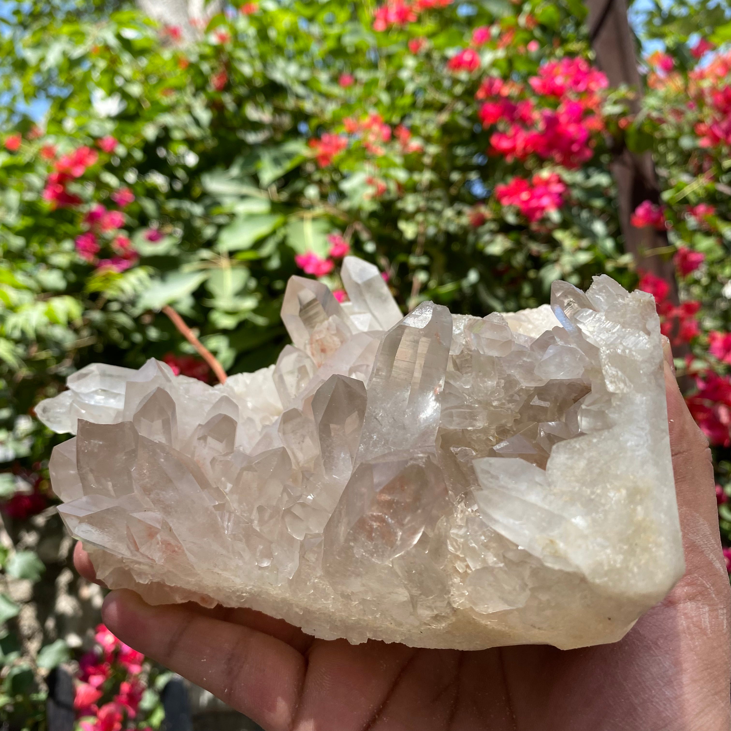 Natural Himalayan White Quartz Crystal Cluster Raw High Energy Healing Stone for Meditation Home Décor & Collection