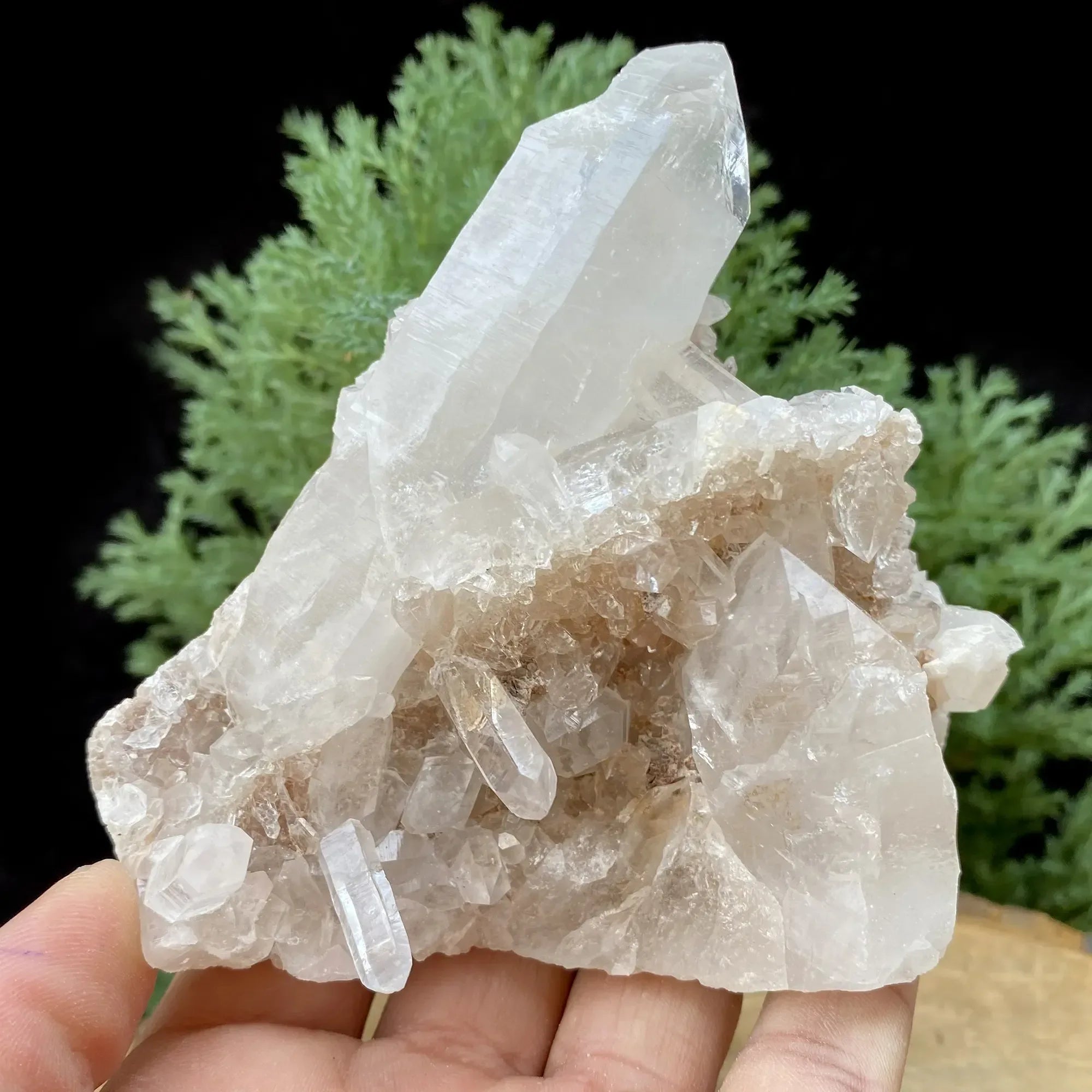 Natural Himalayan White & Pink Quartz Cluster 520g Himalayan Quartz