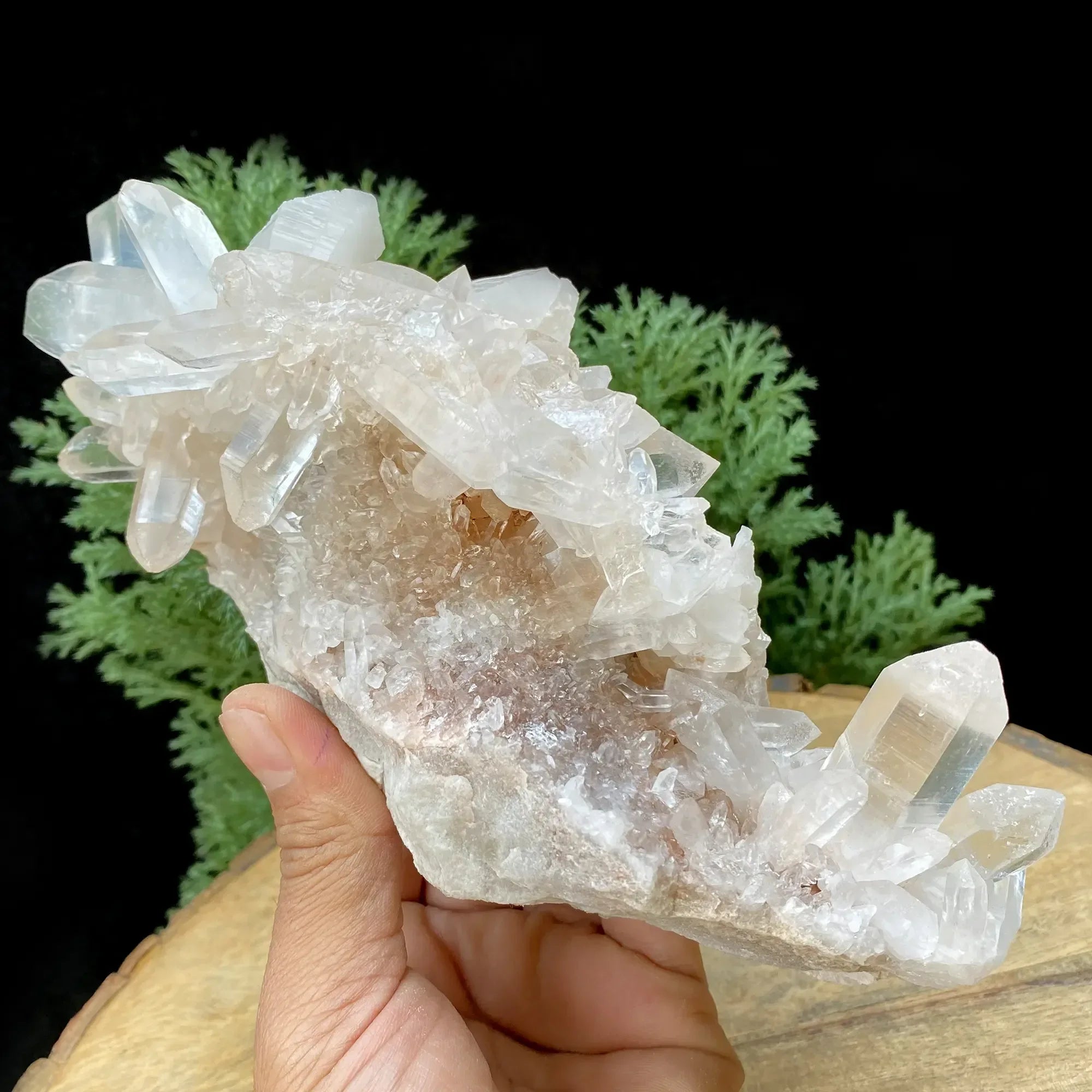 Natural Himalayan Pink Quartz Cluster 1260g Himalayan Quartz